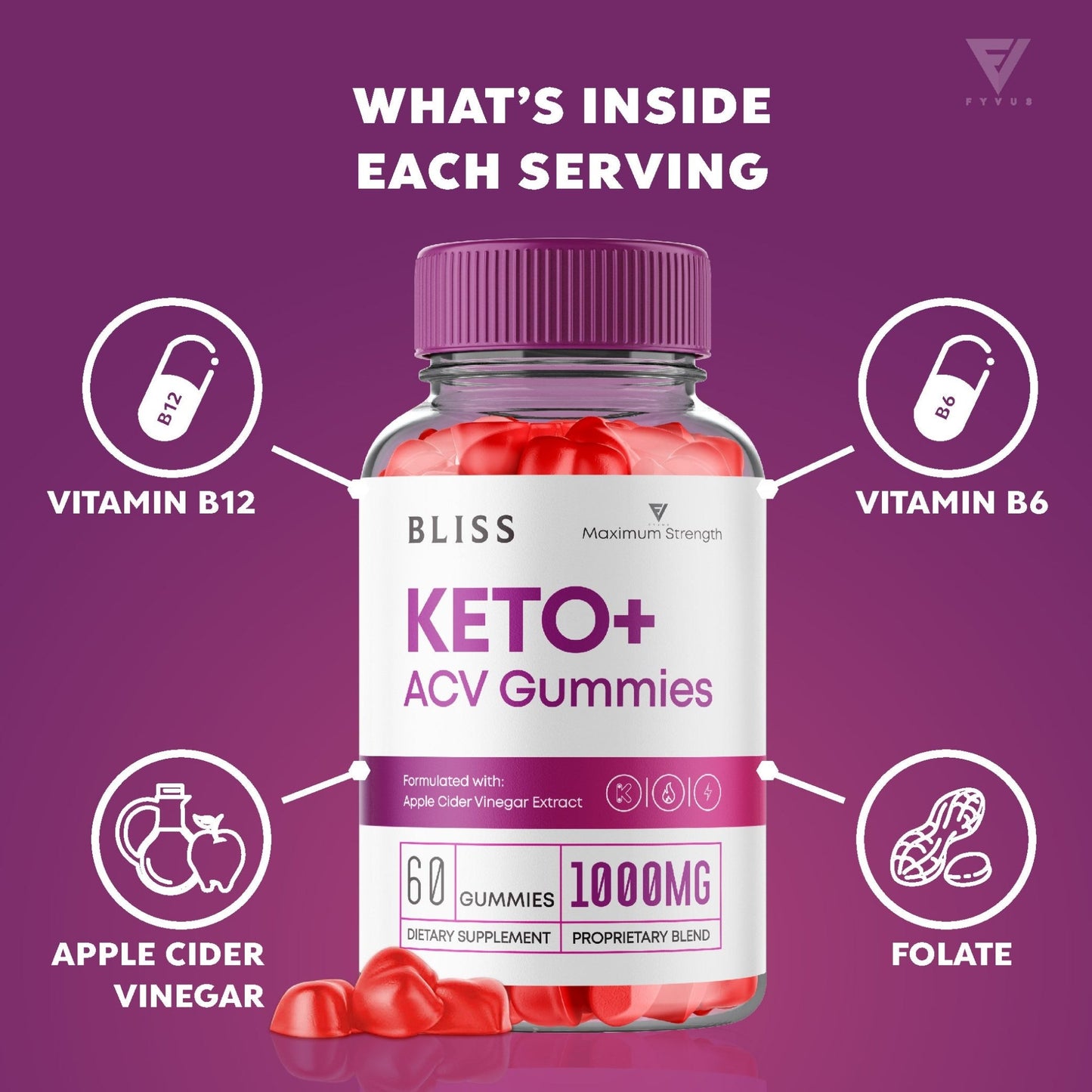Bliss Keto ACV Gummies - Vitamin Place - Apple Cider Vinegar Gummies