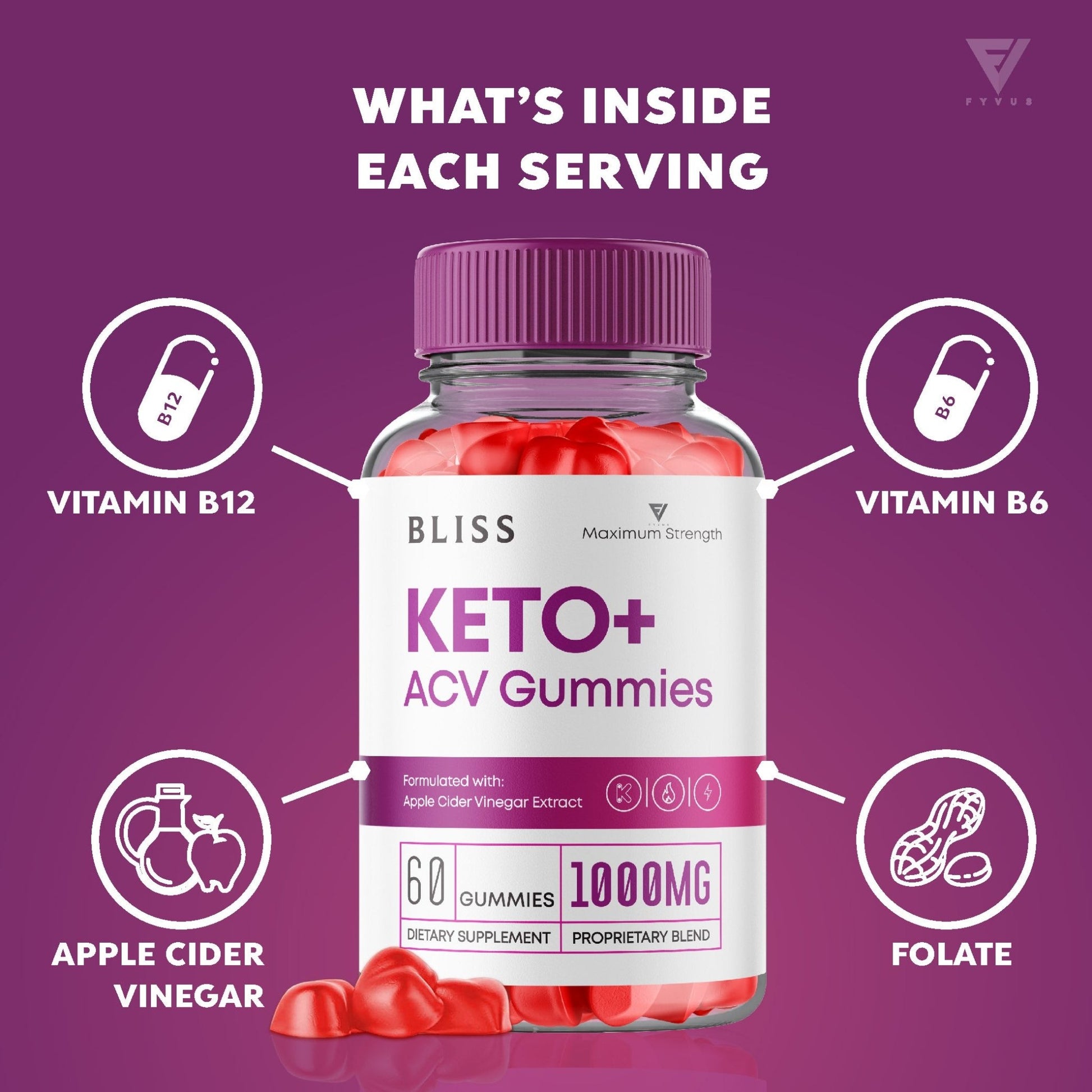 Bliss Keto ACV Gummies - Vitamin Place - Apple Cider Vinegar Gummies