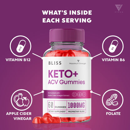 Bliss Keto ACV Gummies - Vitamin Place - Apple Cider Vinegar Gummies