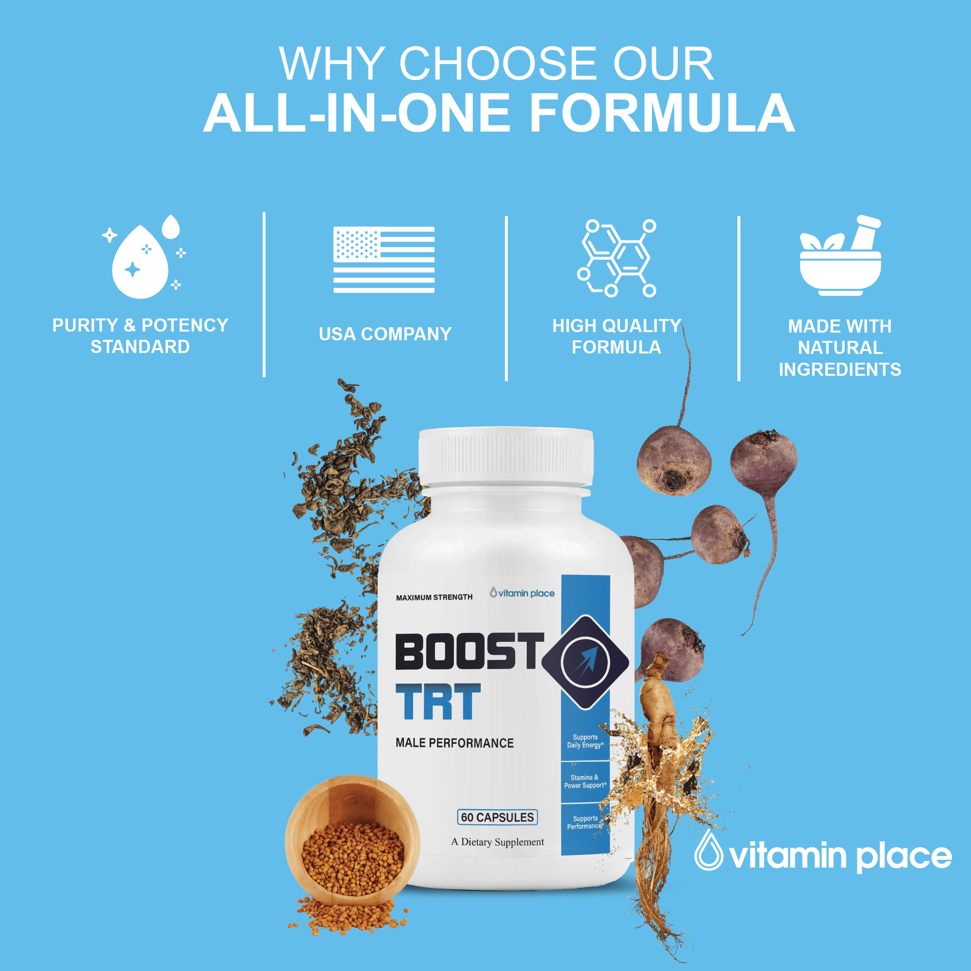 Boost TRT Capsules - Vitamin Place - Men's Health