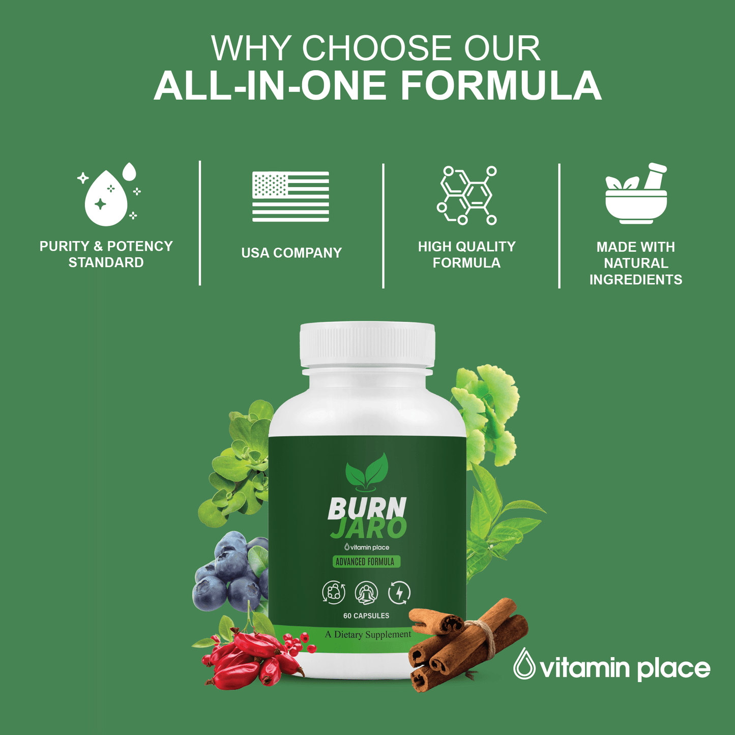 Burn Jaro Capsules - Vitamin Place - Metabolism & Wellness
