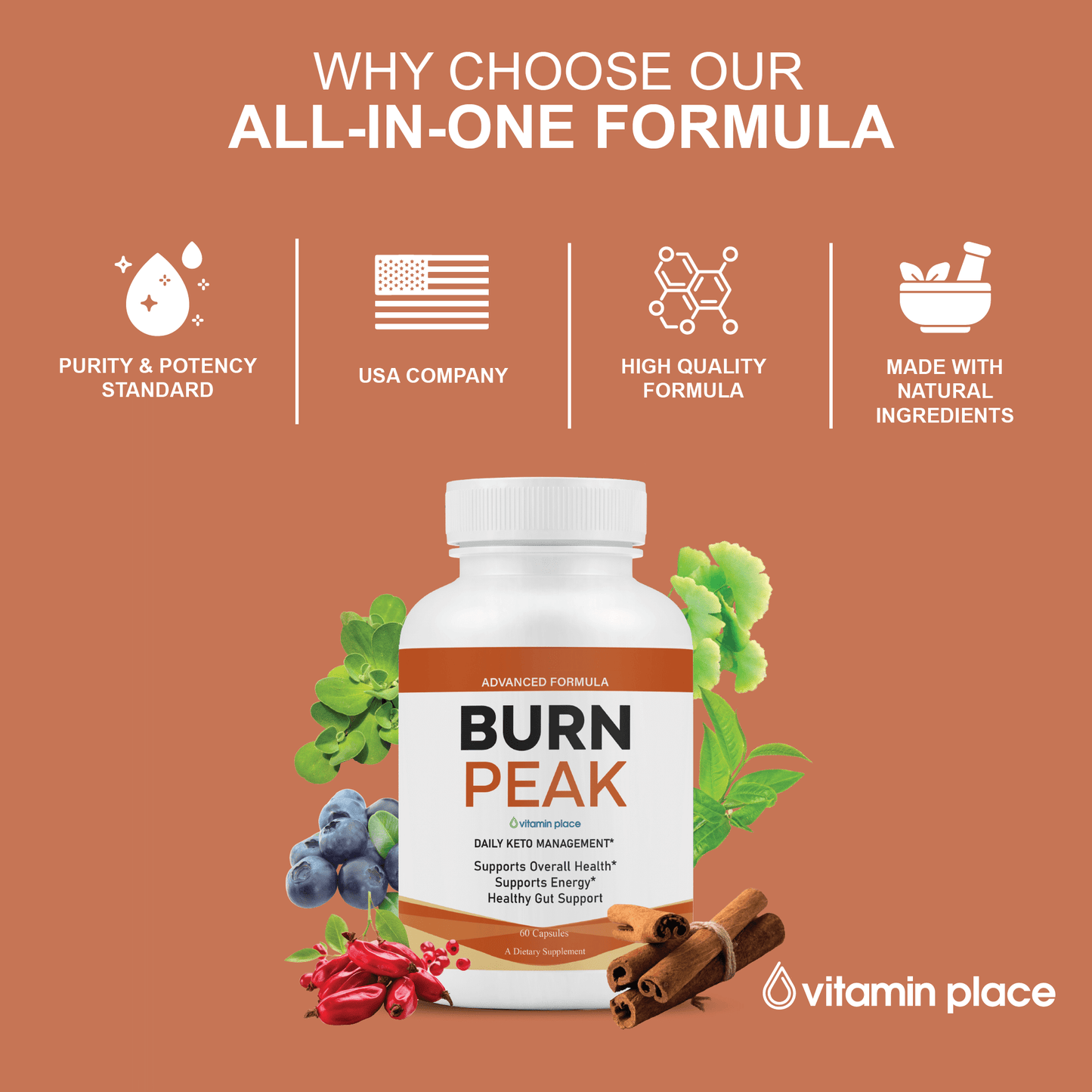 Burn Peak Capsules - Vitamin Place - Metabolism & Wellness