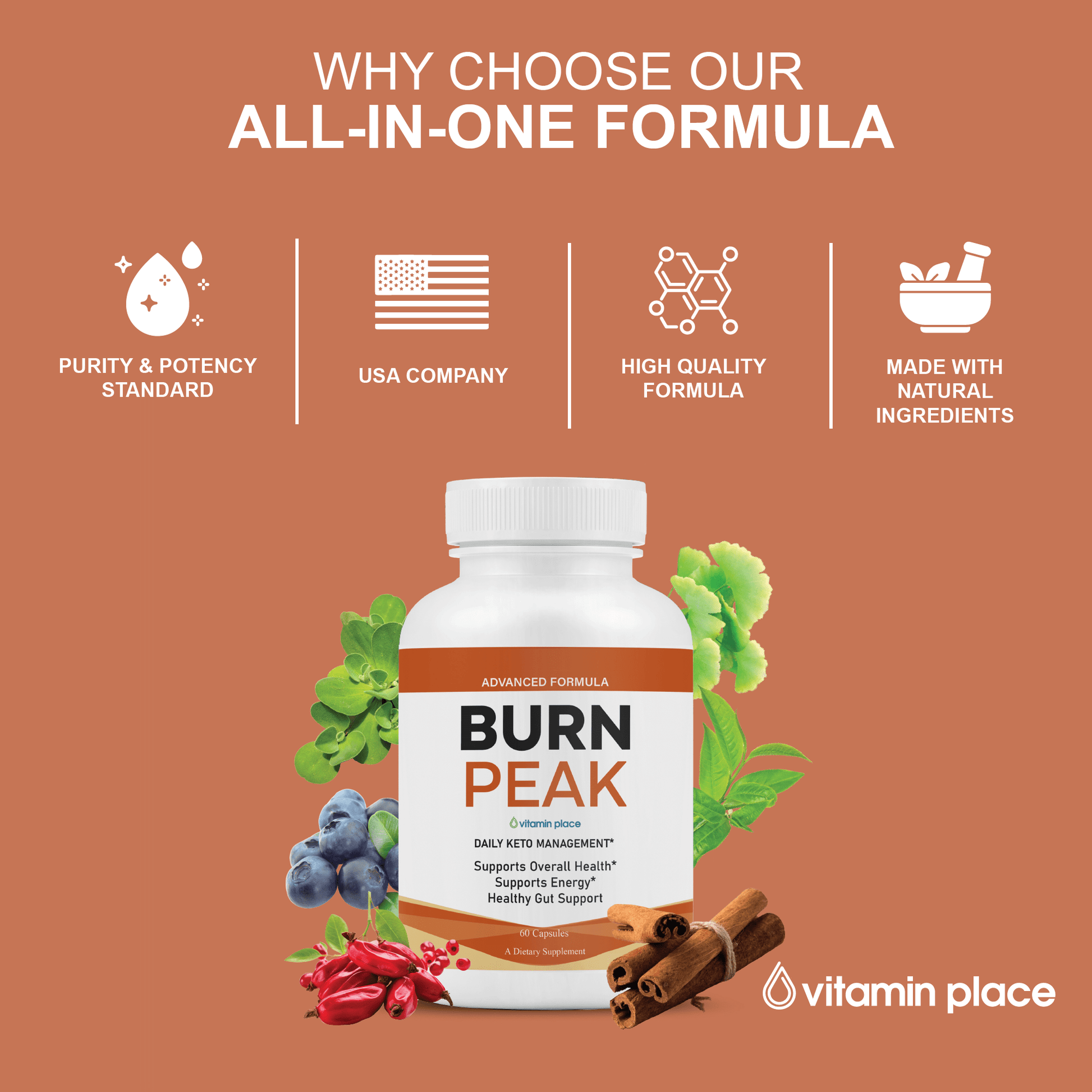 Burn Peak Capsules - Vitamin Place - Metabolism & Wellness