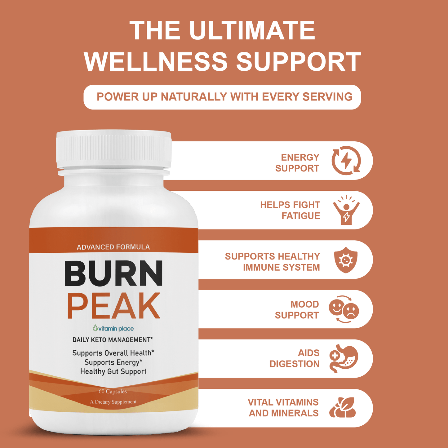 Burn Peak Capsules - Vitamin Place - Metabolism & Wellness