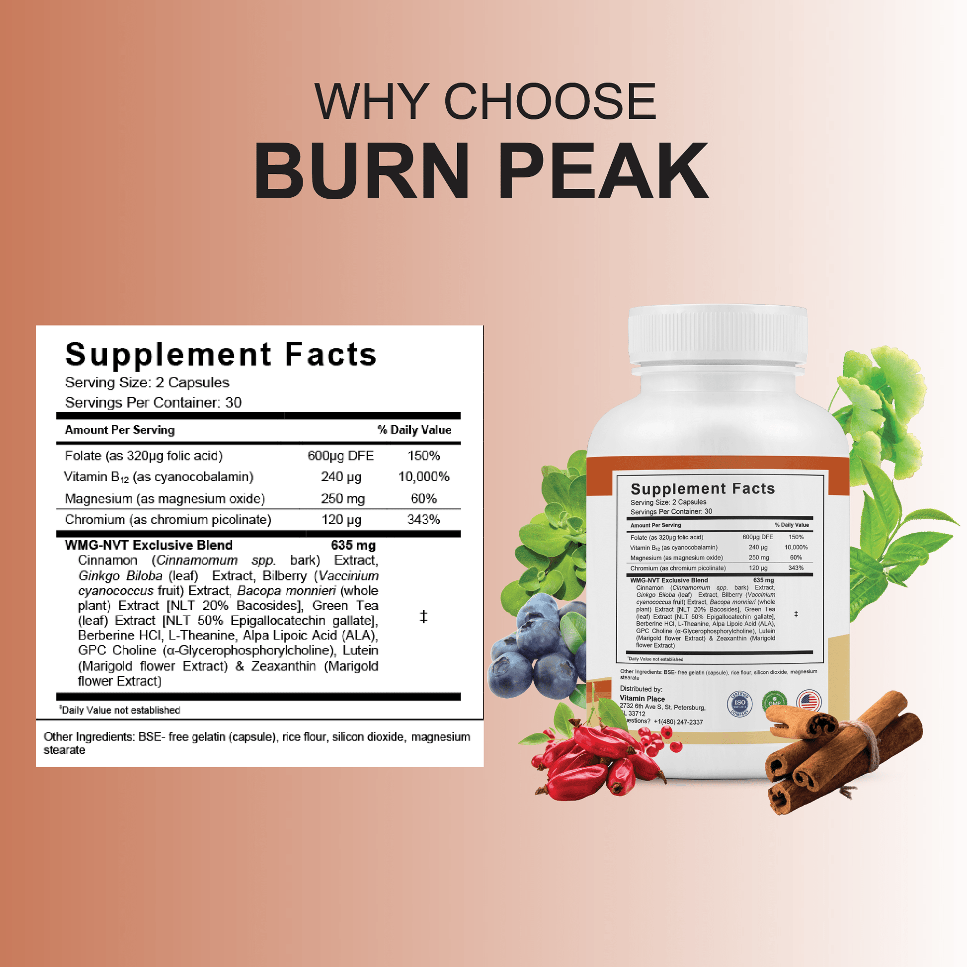 Burn Peak Capsules - Vitamin Place - Metabolism & Wellness