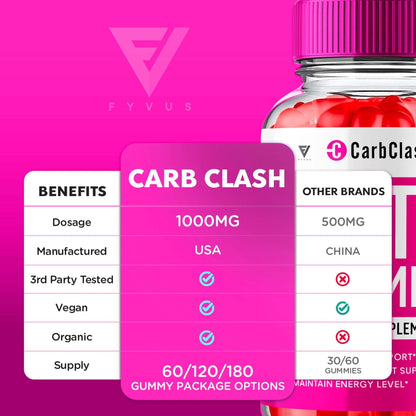 CarbClash - Keto ACV Gummies - Vitamin Place - Apple Cider Vinegar Gummies