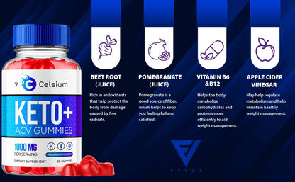 Celsium Keto ACV Gummies - Vitamin Place - Apple Cider Vinegar Gummies