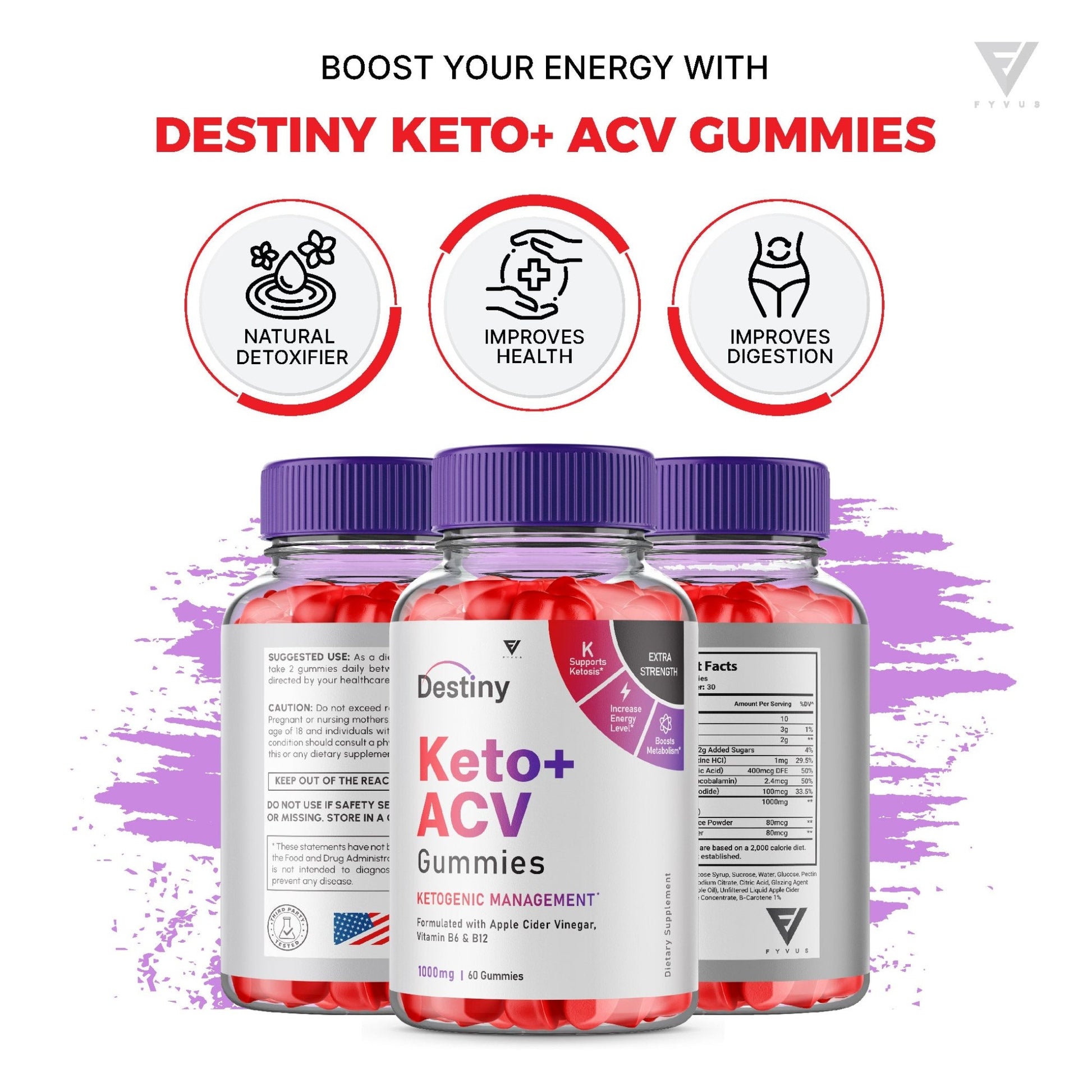 Destiny - Keto ACV Gummies - Vitamin Place - Apple Cider Vinegar Gummies