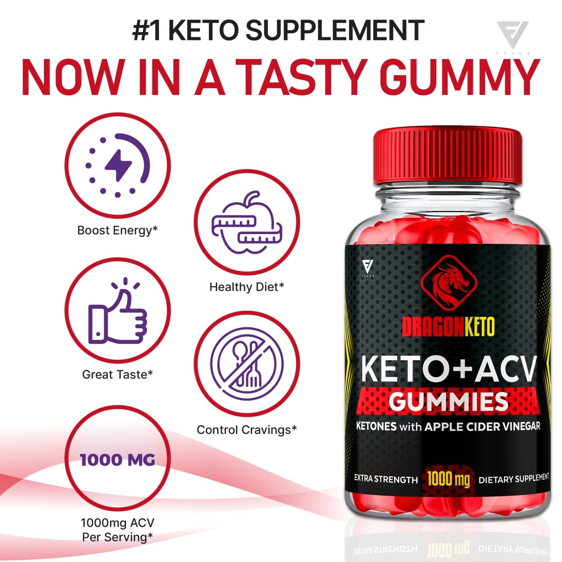 DragonKeto - Keto ACV Gummies - Vitamin Place - Apple Cider Vinegar Gummies