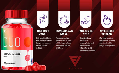 Duo - Keto ACV Gummies - Vitamin Place - Apple Cider Vinegar Gummies