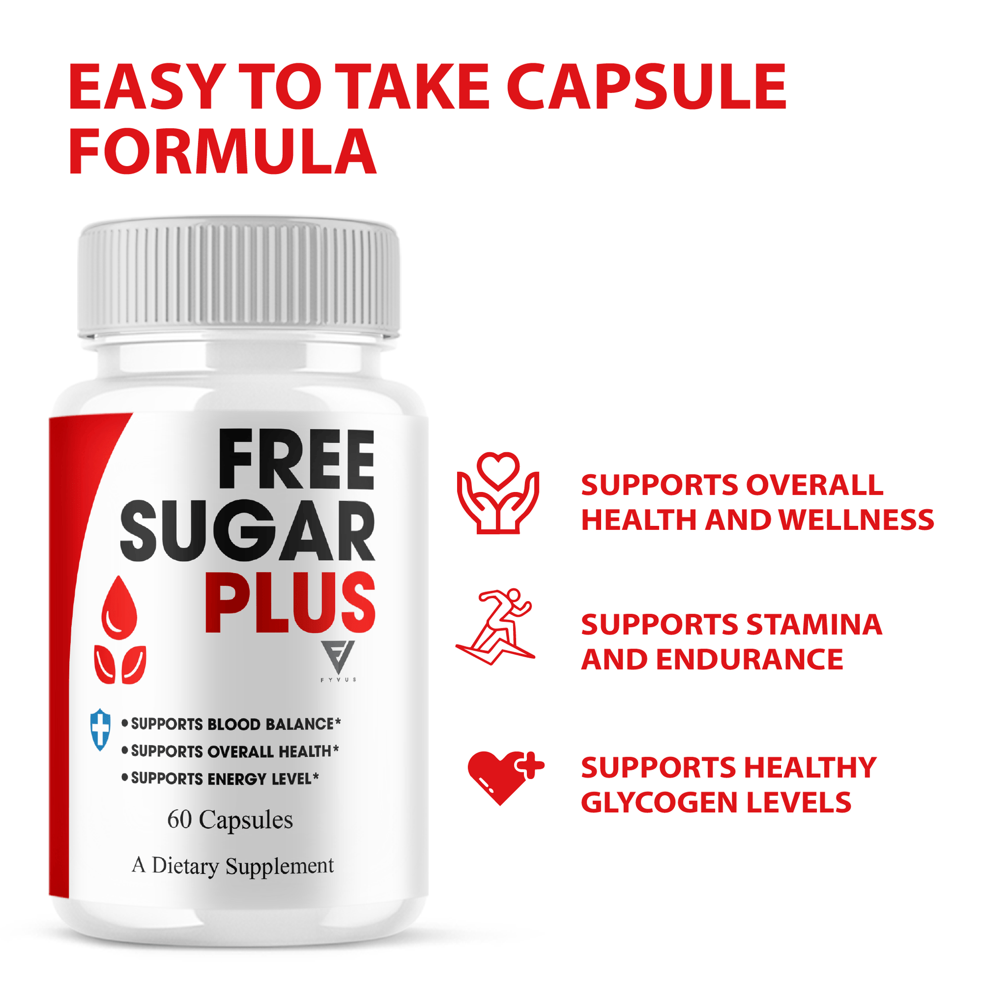 Free Sugar Plus Capsules - Vitamin Place - Energy & Circulation