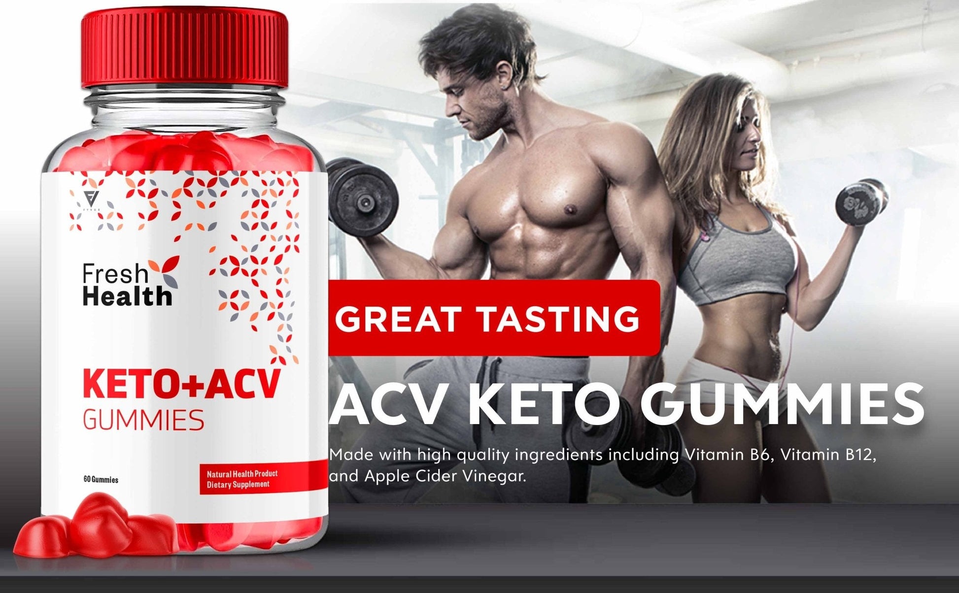 Fresh Health - Keto ACV Gummies - Vitamin Place - Apple Cider Vinegar Gummies