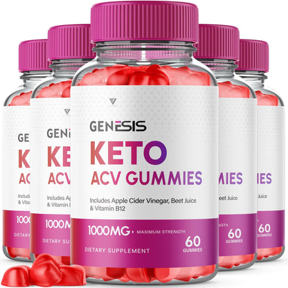 Genesis Keto ACV Gummies - Apple Cider Vinegar, Beet Juice, and Vitamin B12 - Vitamin Place - Apple Cider Vinegar Gummies