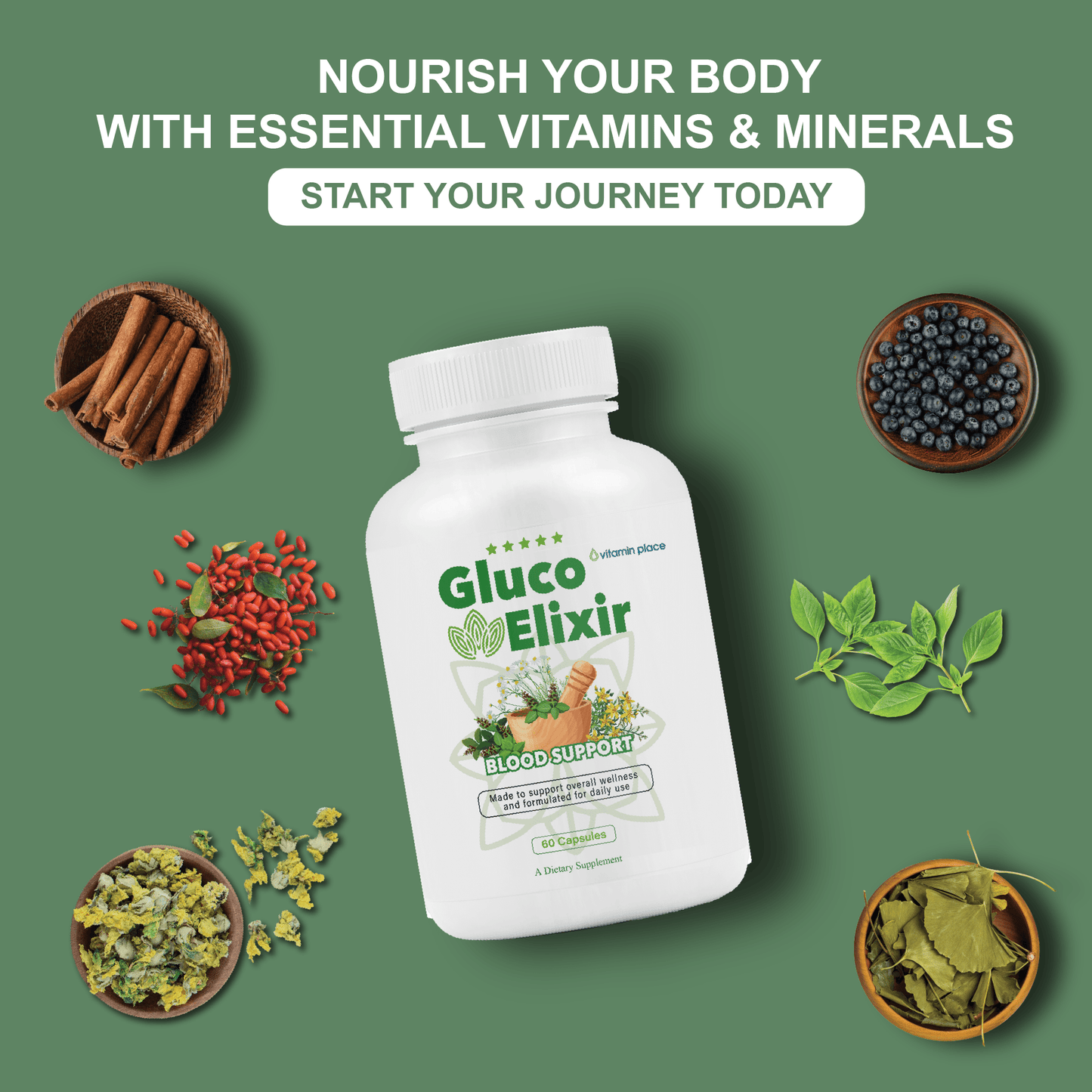 Gluco Elixir Capsules - Vitamin Place - Energy & Circulation