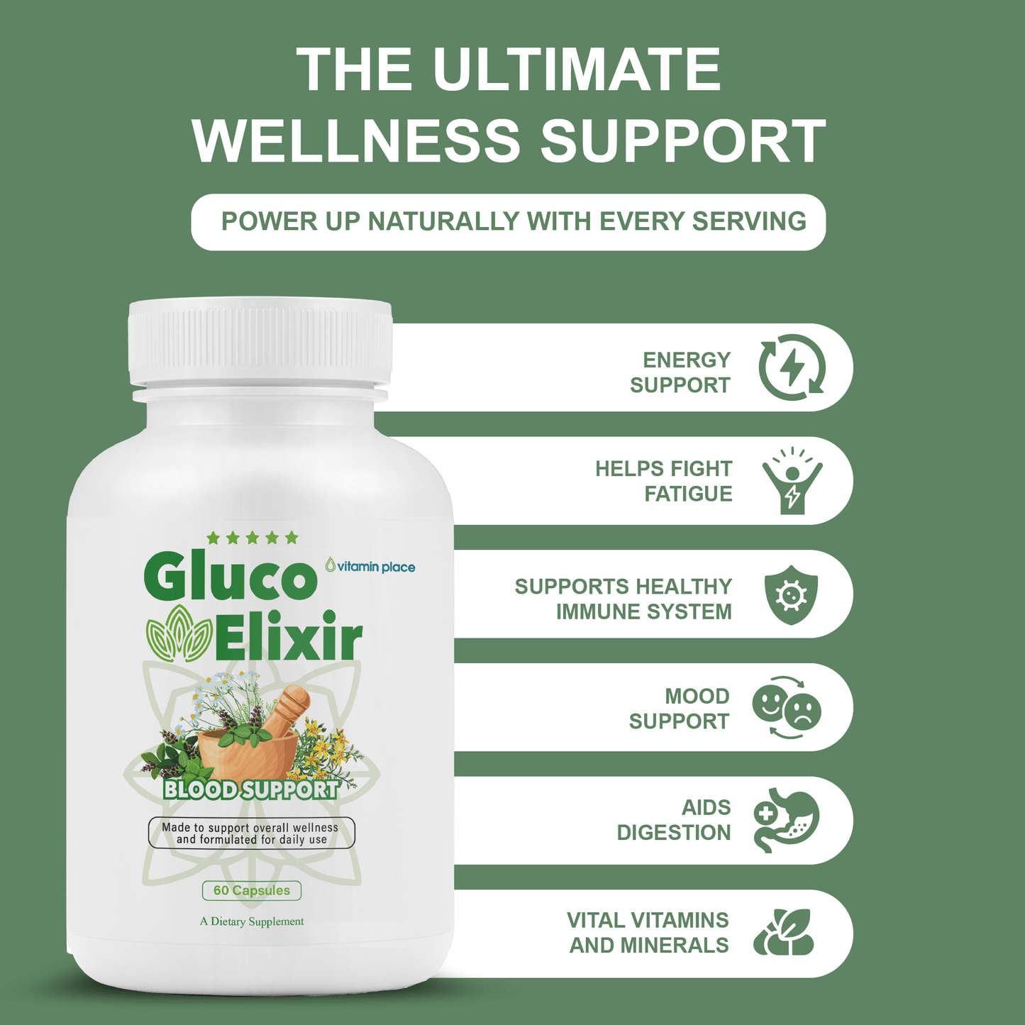 Gluco Elixir Capsules - Vitamin Place - Energy & Circulation