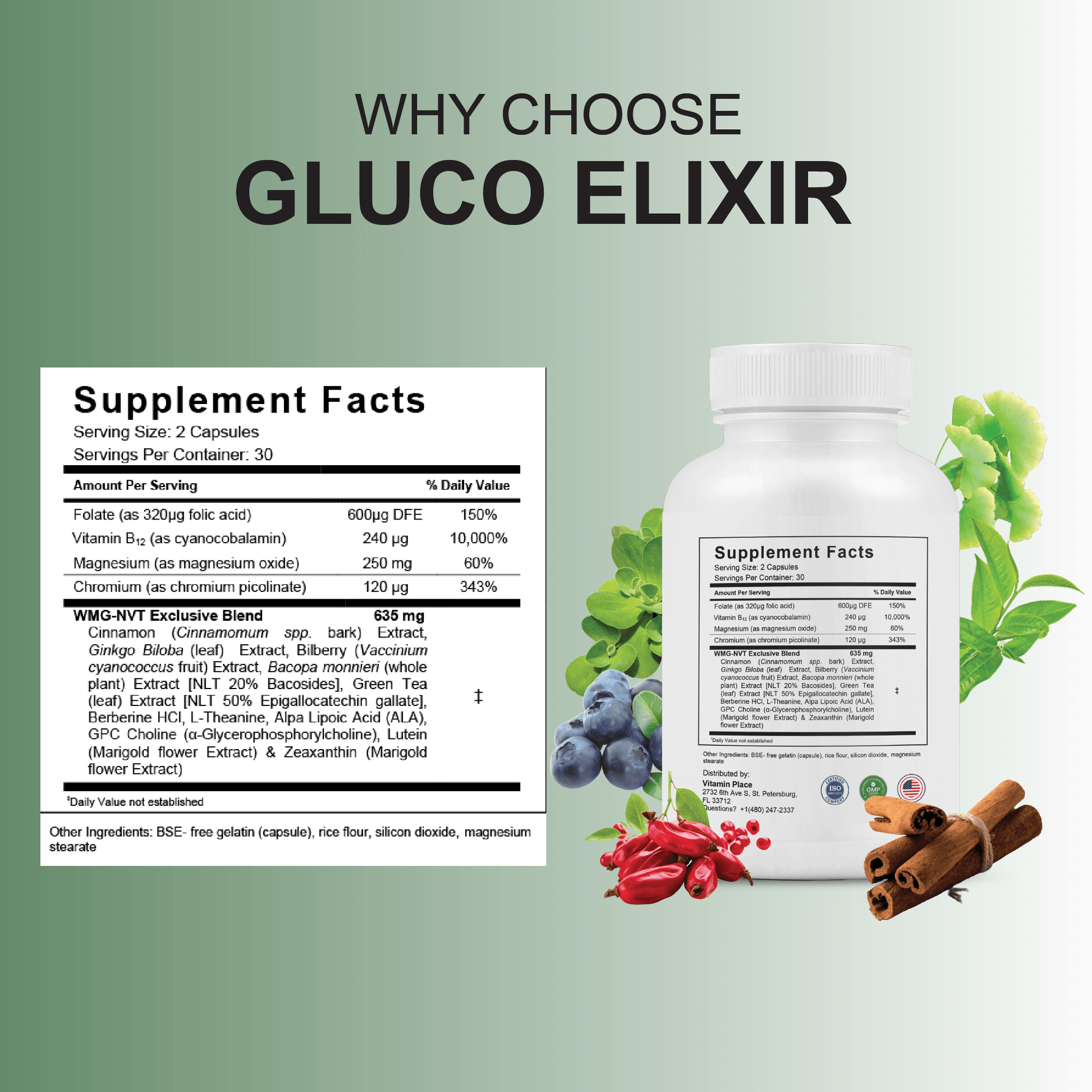 Gluco Elixir Capsules - Vitamin Place - Energy & Circulation