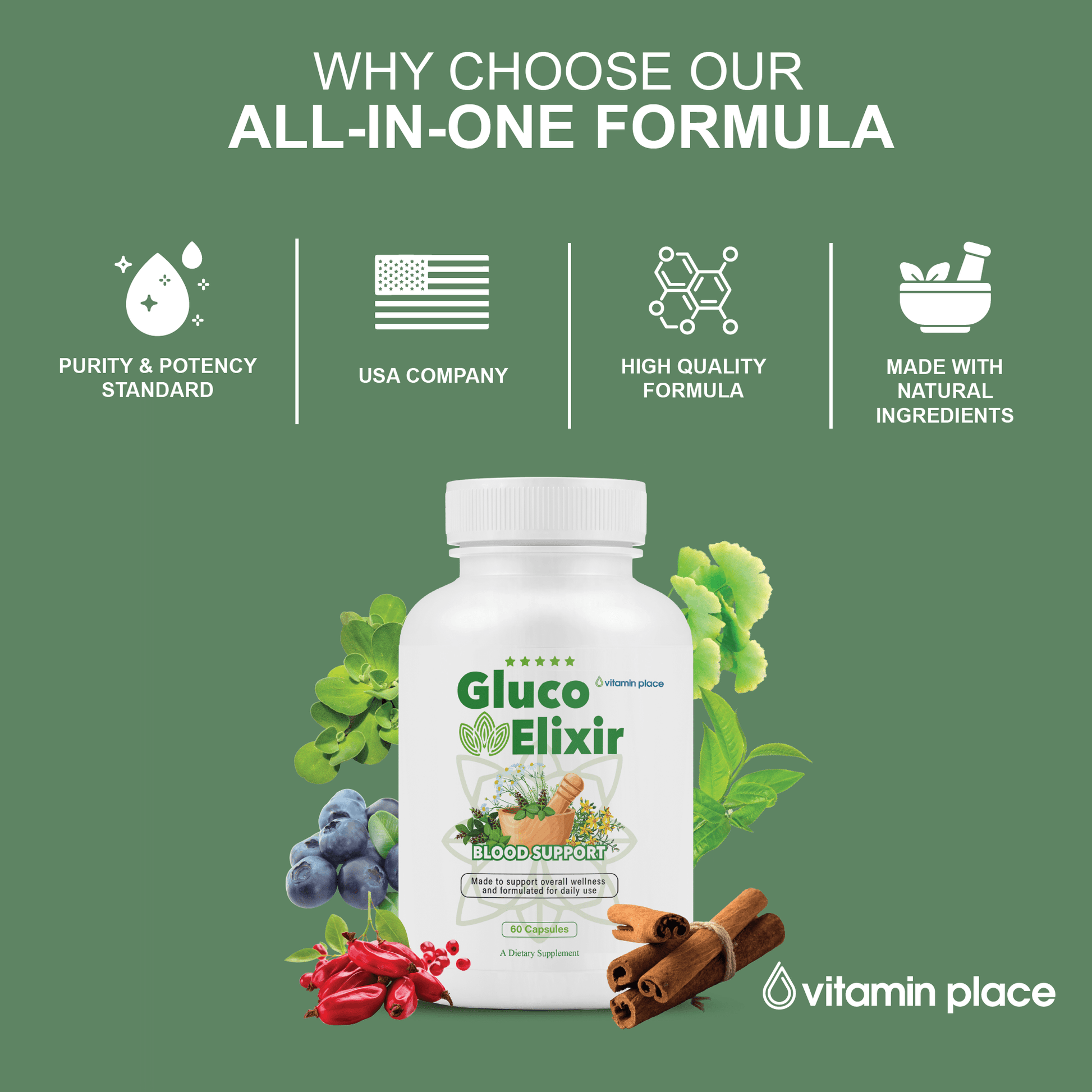 Gluco Elixir Capsules - Vitamin Place - Energy & Circulation