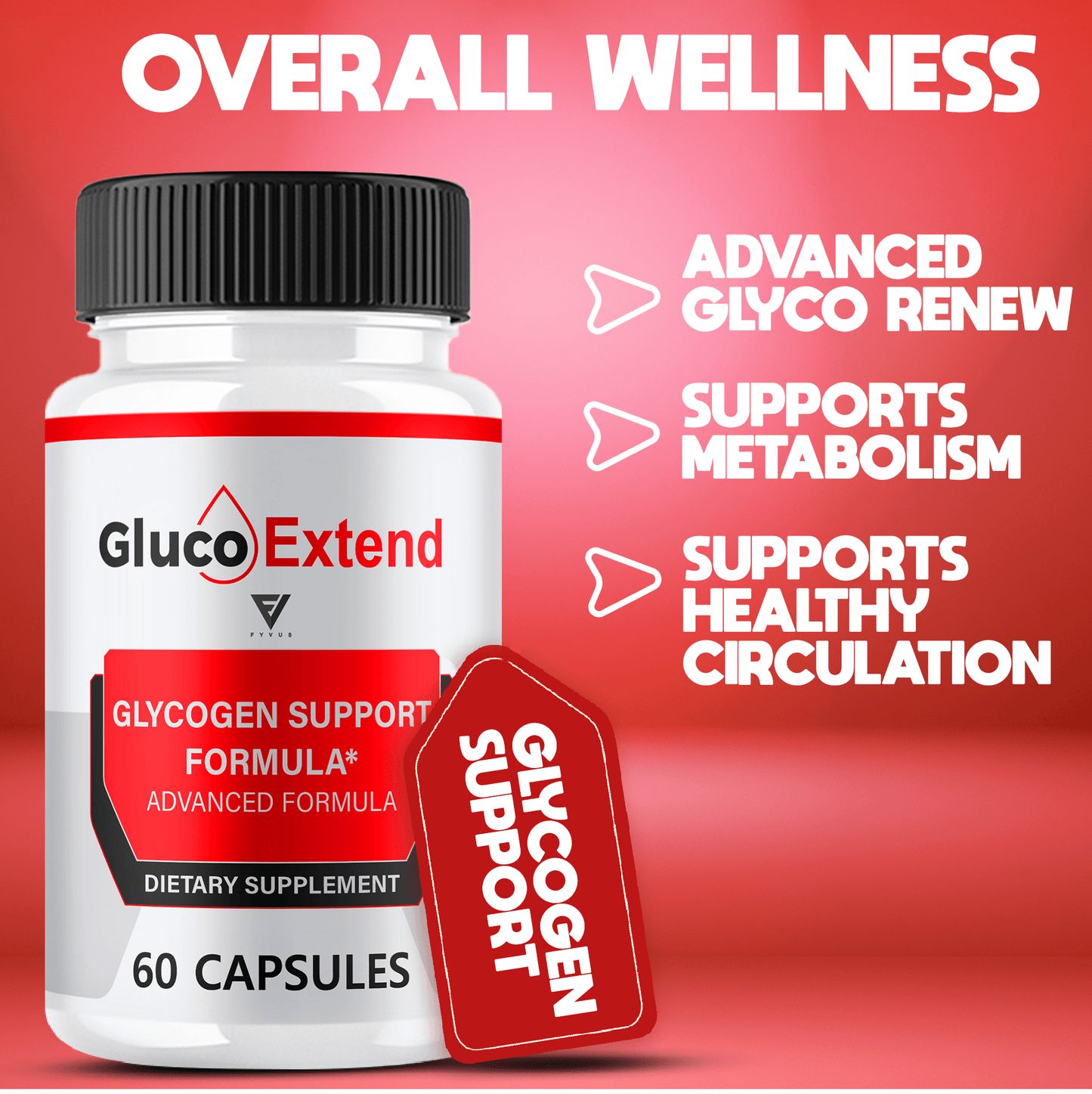 Gluco Extend Glycogen Support Capsules - Vitamin Place - Blood Sugar Capsules