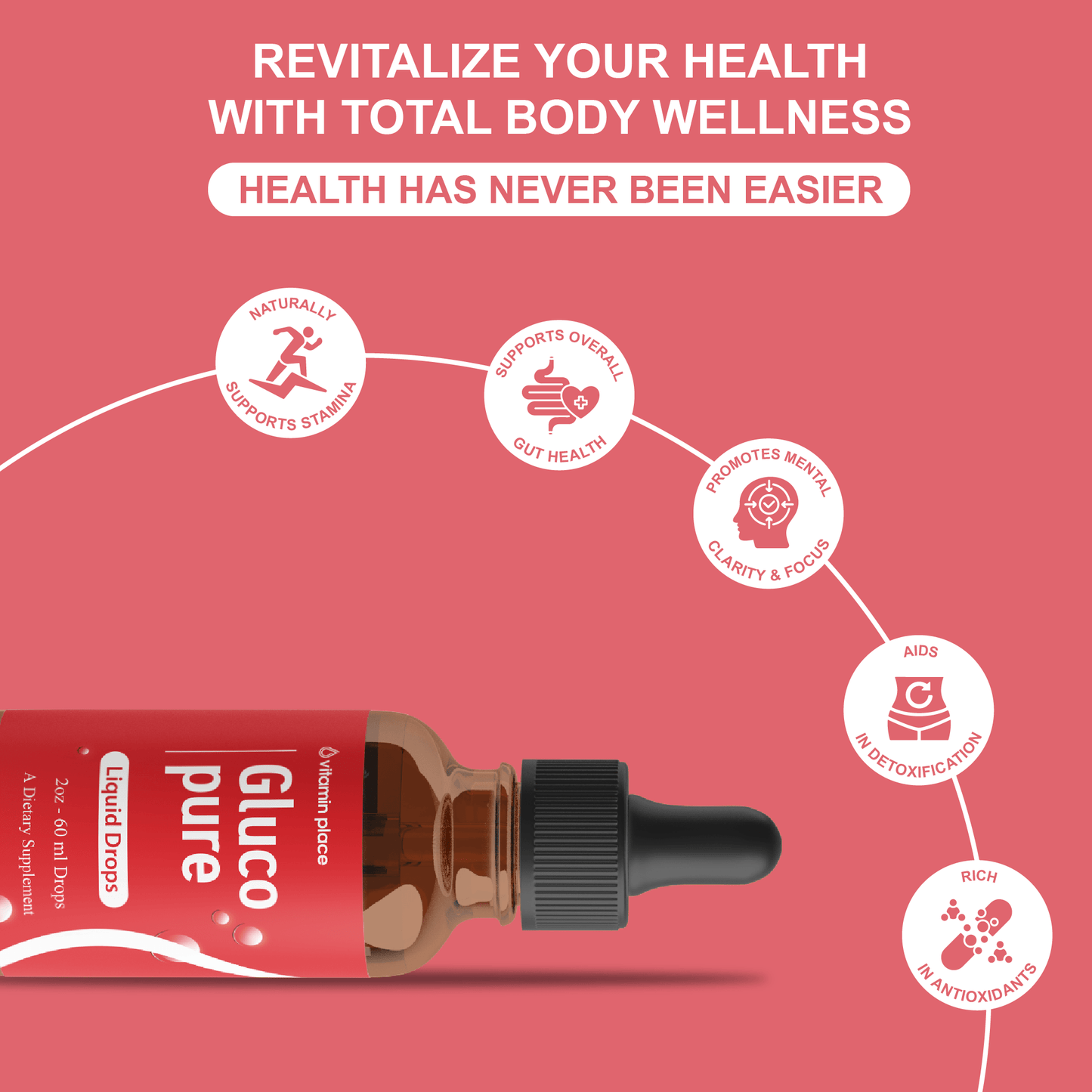 Gluco Pure Drops - Vitamin Place - Energy & Circulation