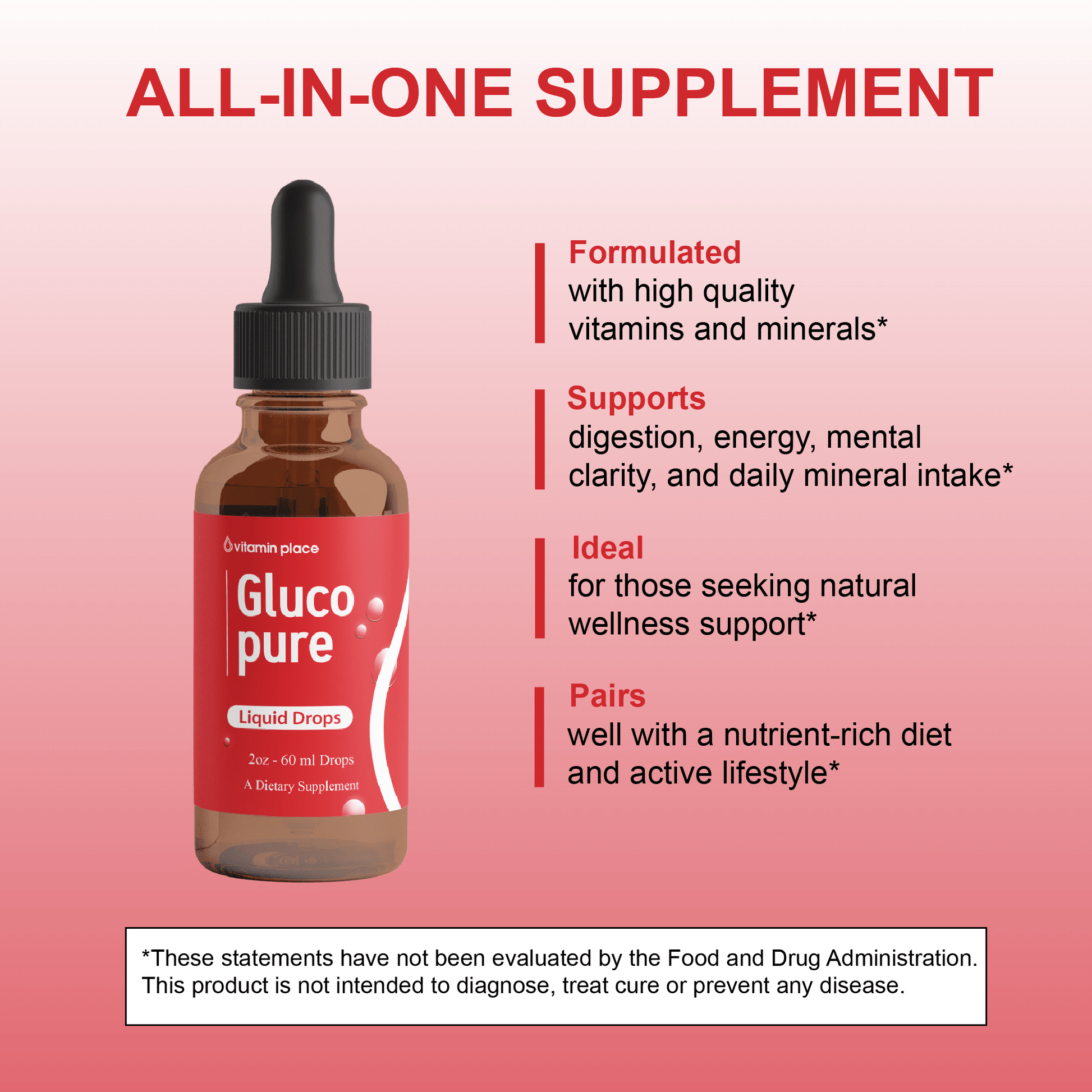 Gluco Pure Drops - Vitamin Place - Energy & Circulation