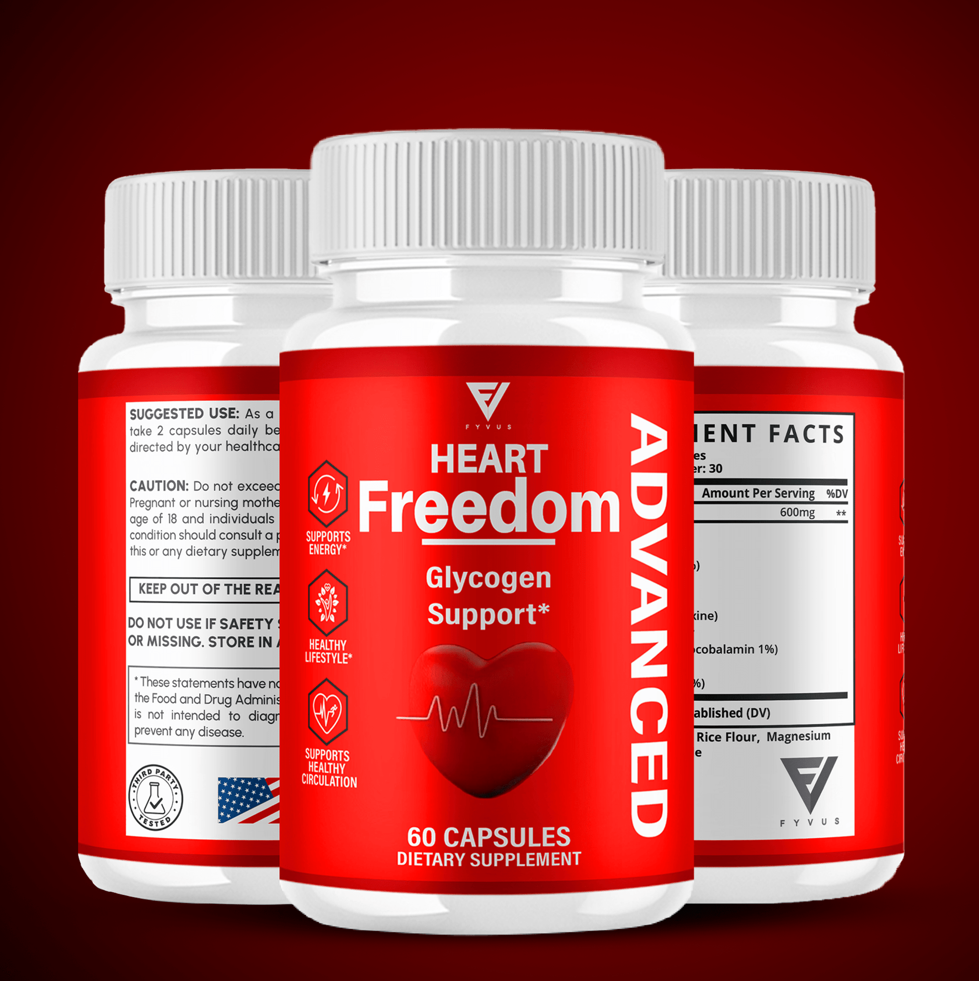 Heart Freedom Glycogen Support Capsules - Vitamin Place