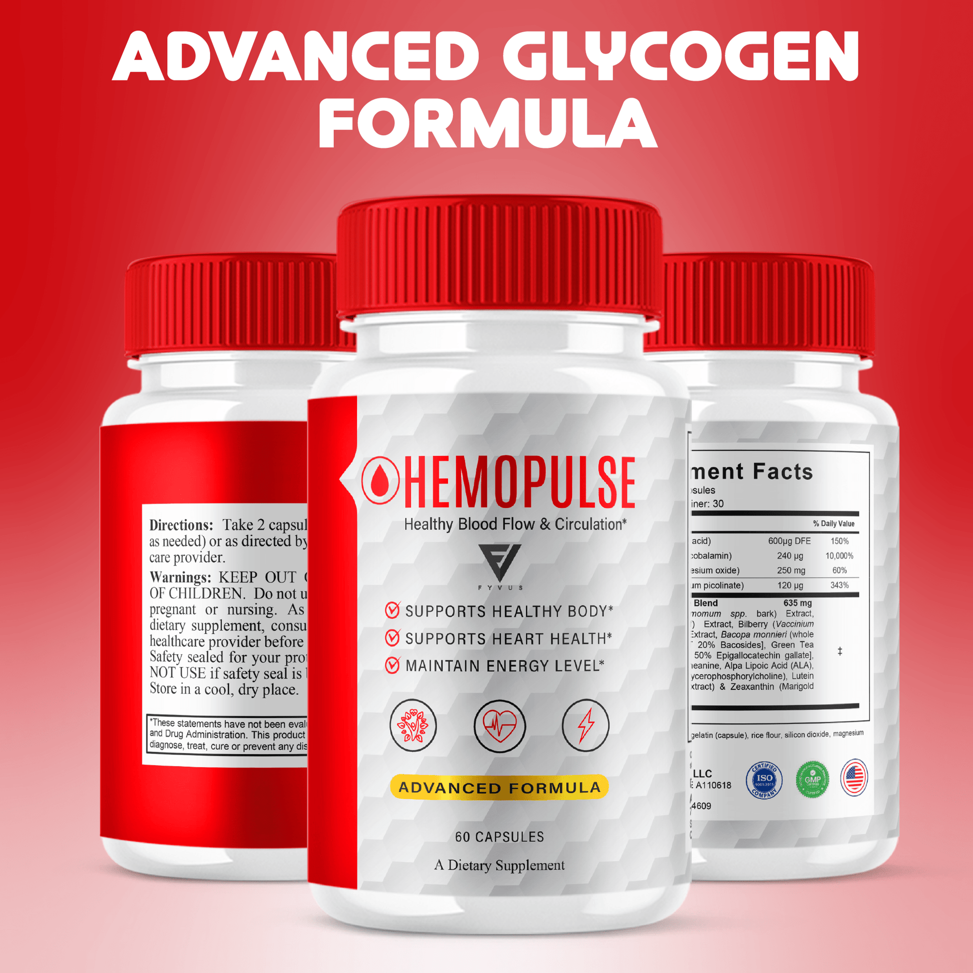 Hemopulse Glycogen Capsules - Vitamin Place