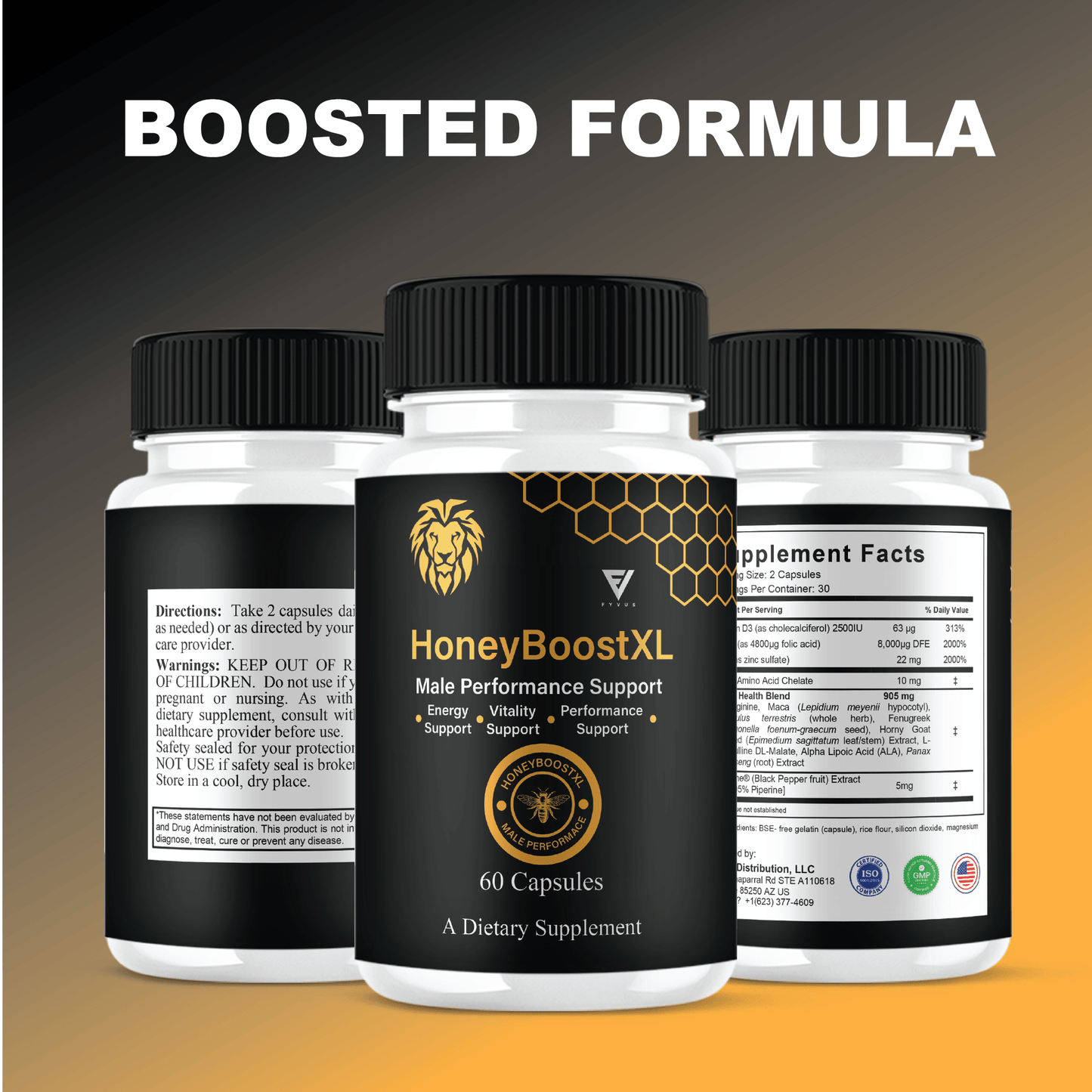 Honey Boost XL Capsules - Vitamin Place - Men's Health