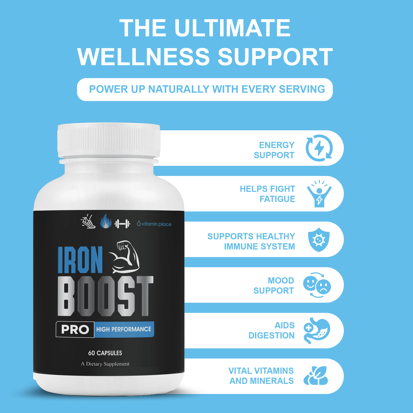 Iron Boost Pro Capsules - Vitamin Place - Men's Health