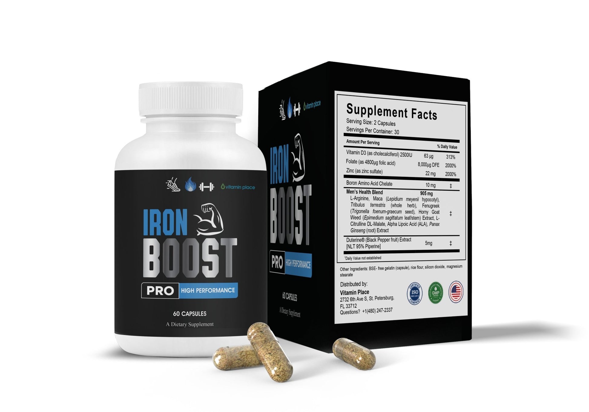 Iron Boost Pro Capsules - Vitamin Place - Men's Health