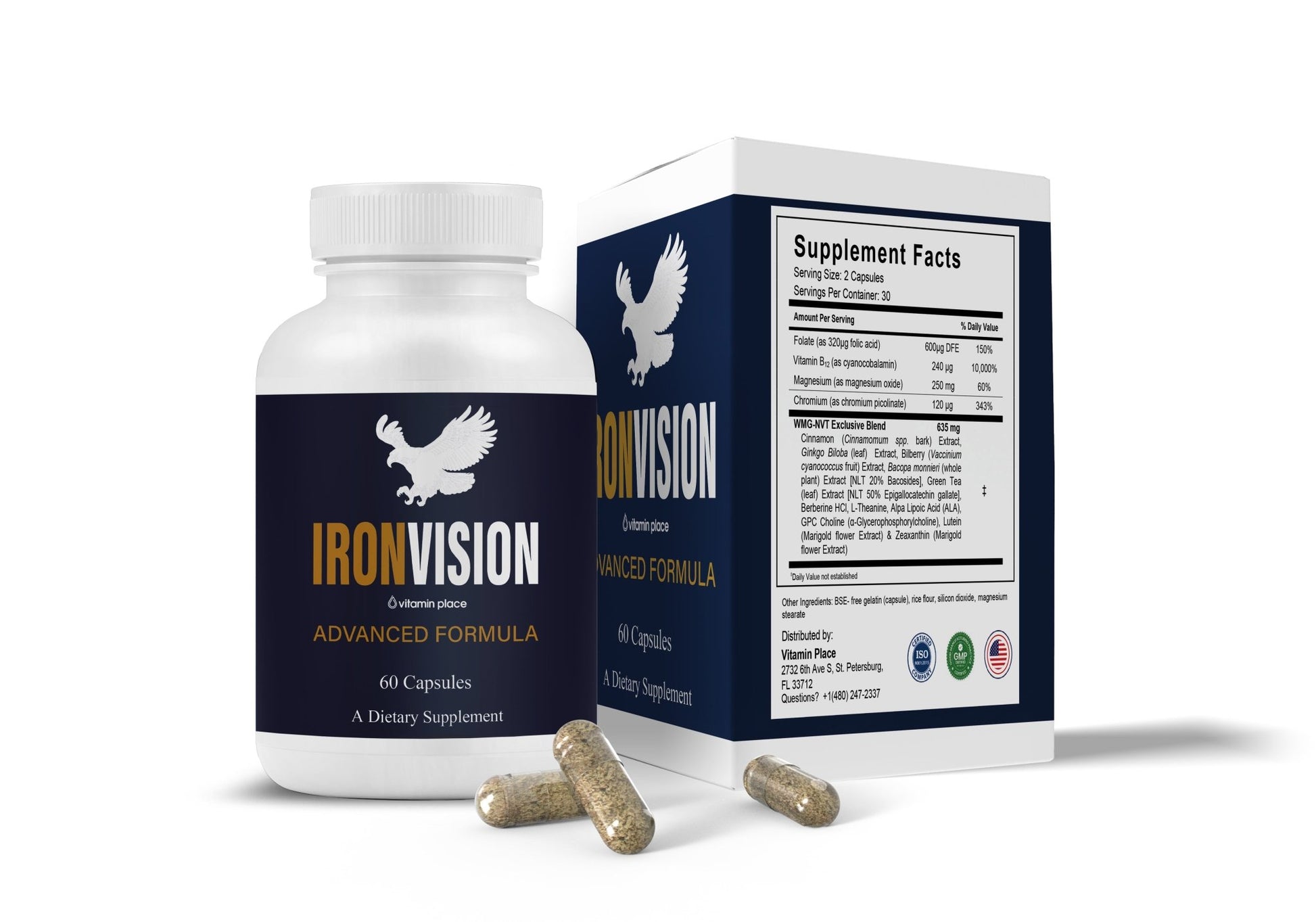 Iron Vision Eye Health Capsules - Vitamin Place - Brain & Cognitive