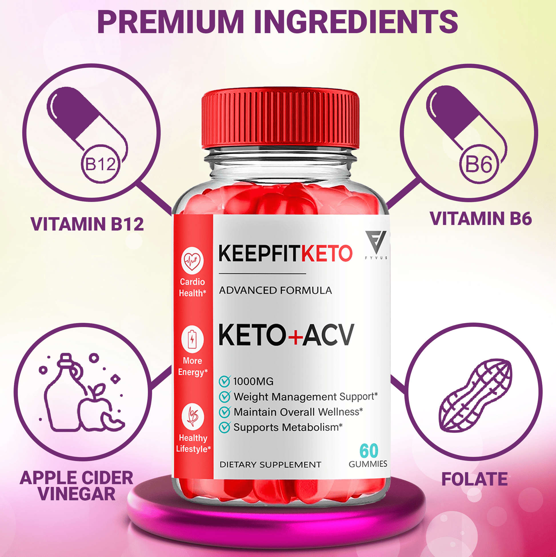 Keep Fit Keto ACV Gummies - Vitamin Place - Apple Cider Vinegar Gummies