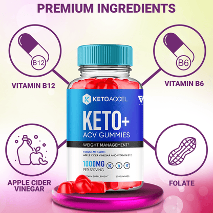 Keto Accel Keto ACV Gummies - Vitamin Place - Apple Cider Vinegar Gummies