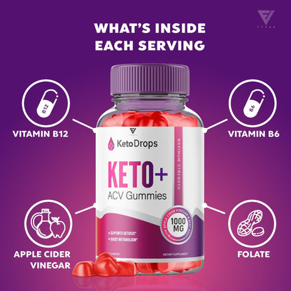 Keto Drops - Keto ACV Gummies - Vitamin Place - Apple Cider Vinegar Gummies