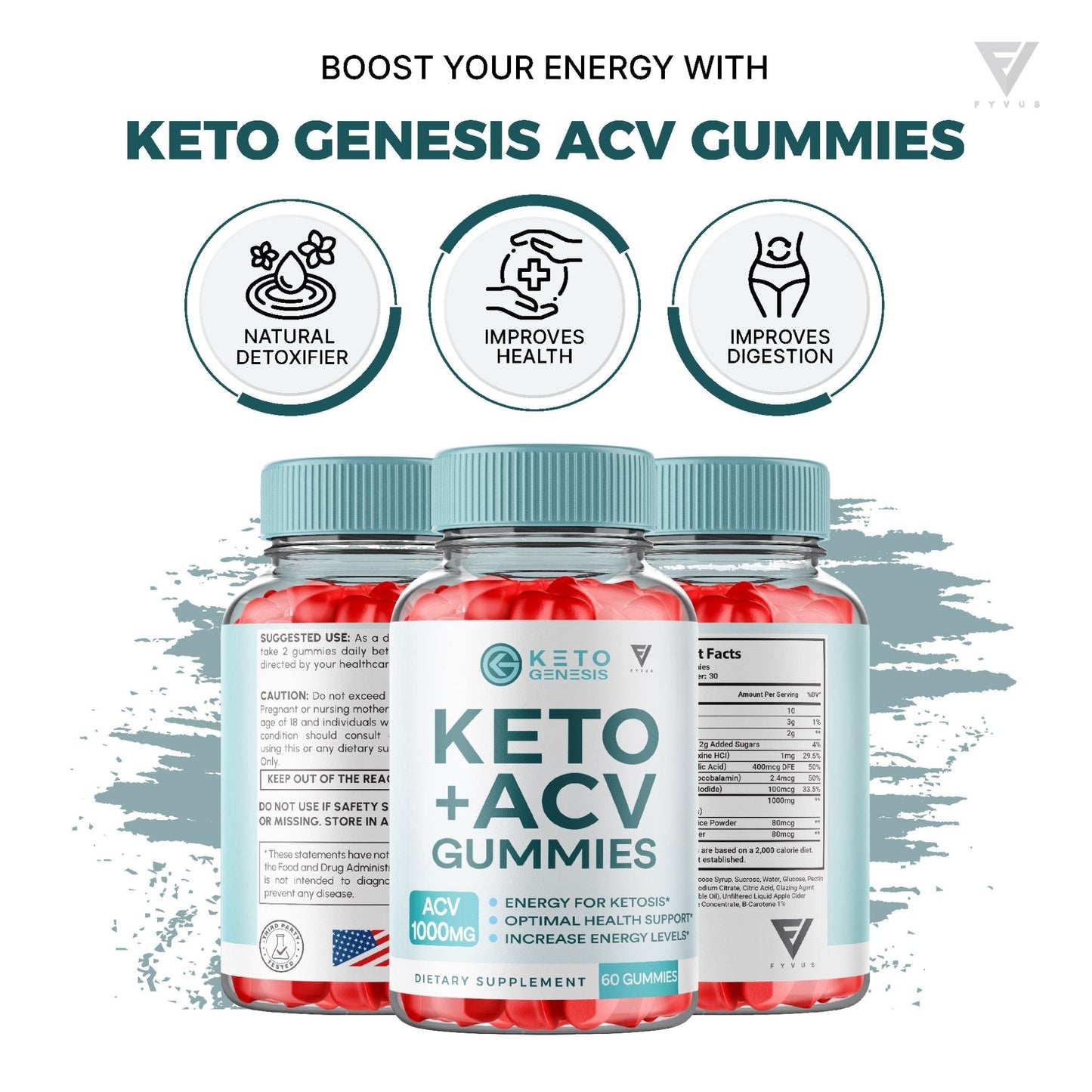 Keto Genesis - Keto ACV Gummies - Vitamin Place - Apple Cider Vinegar Gummies