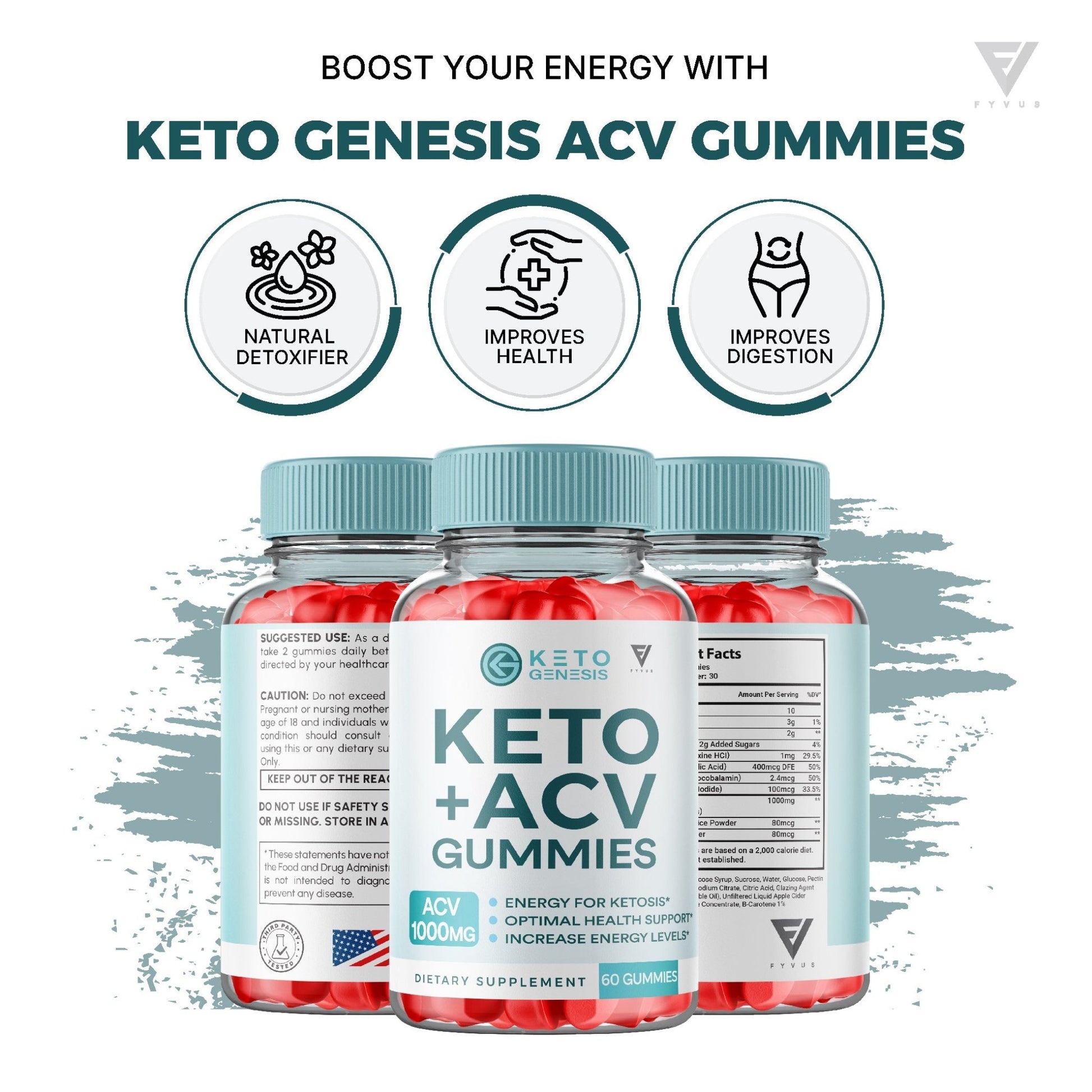 Keto Genesis - Keto ACV Gummies - Vitamin Place - Apple Cider Vinegar Gummies