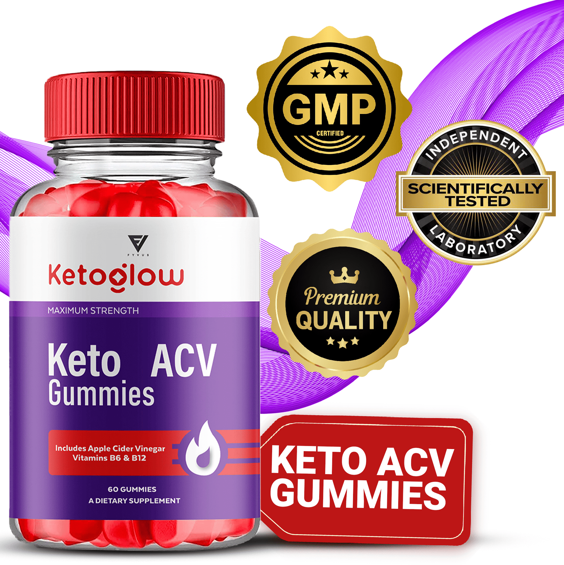Keto Glow Keto ACV Gummies - Vitamin Place - Apple Cider Vinegar Gummies