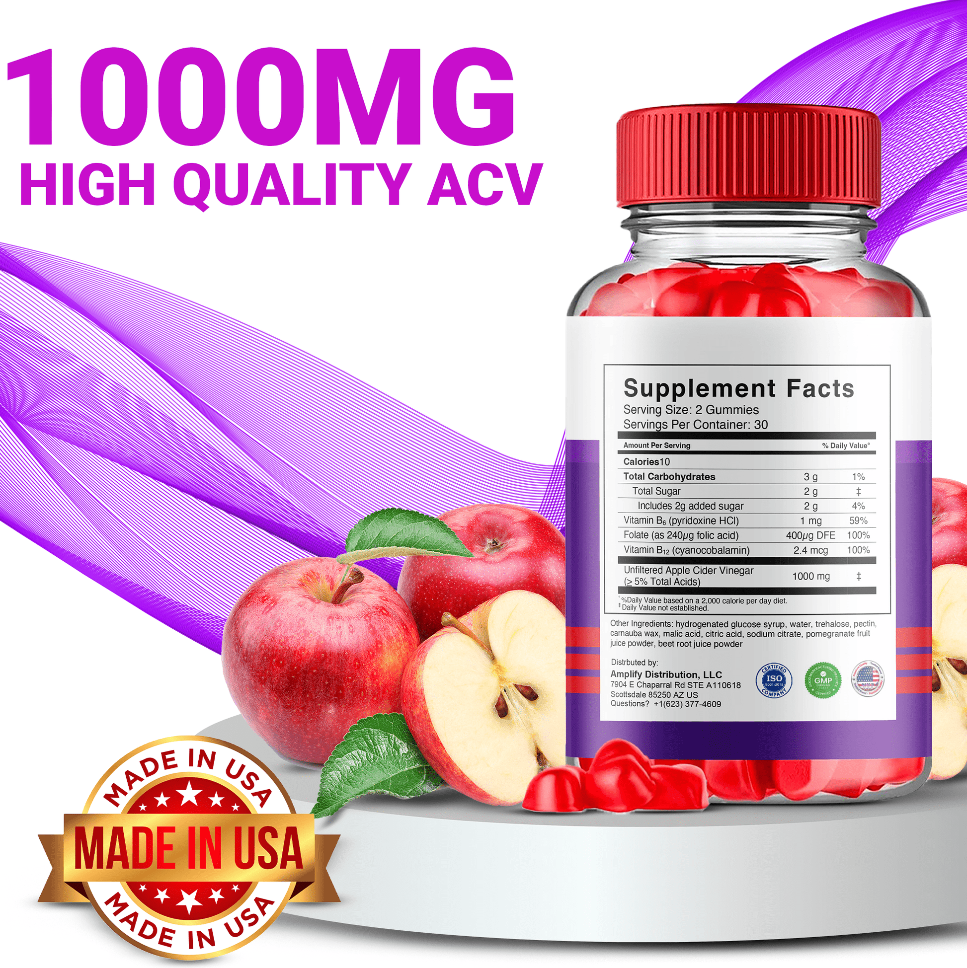 Keto Glow Keto ACV Gummies - Vitamin Place - Apple Cider Vinegar Gummies