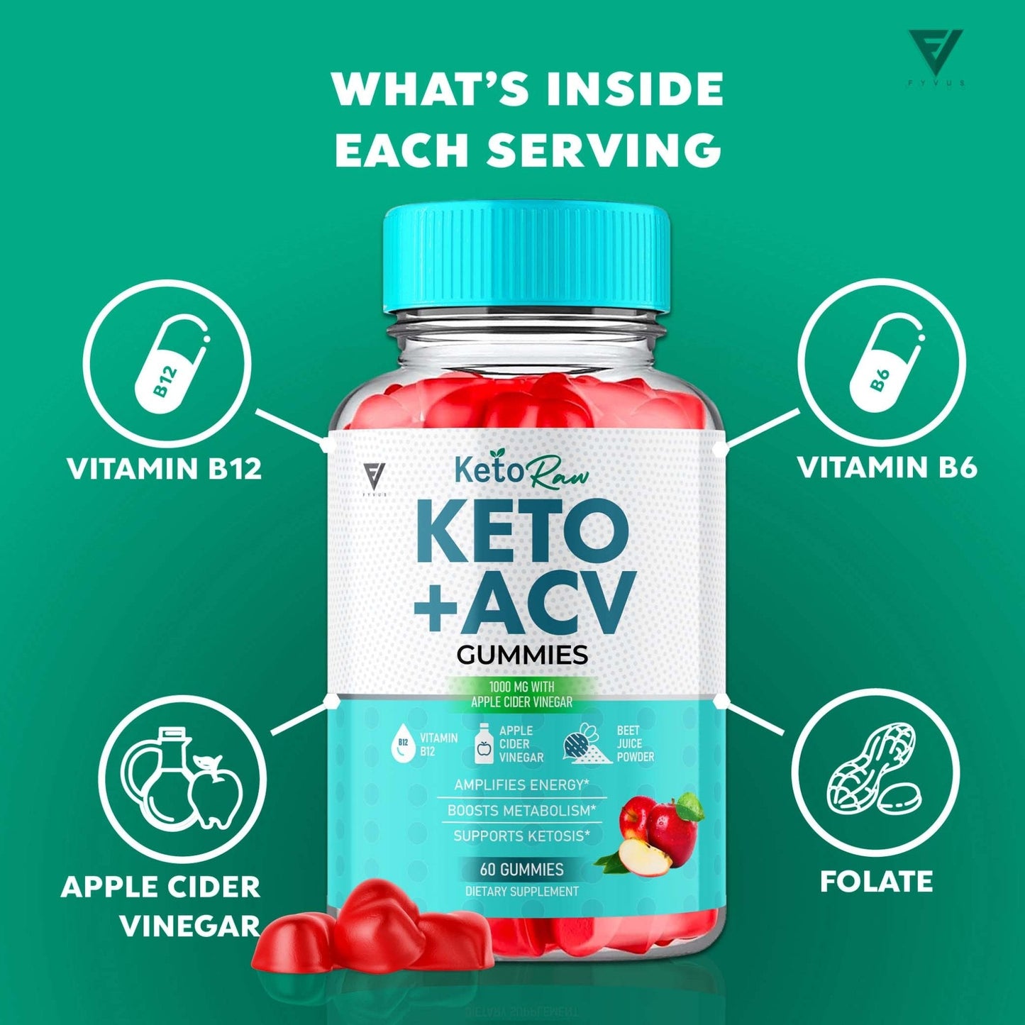 Keto Raw - Keto ACV Gummies - Vitamin Place - Apple Cider Vinegar Gummies