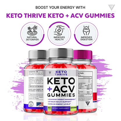 Keto Thrive - Keto ACV Gummies - Vitamin Place - Apple Cider Vinegar Gummies