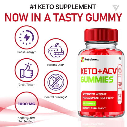 Ketobeez - Keto ACV Gummies - Vitamin Place - Apple Cider Vinegar Gummies