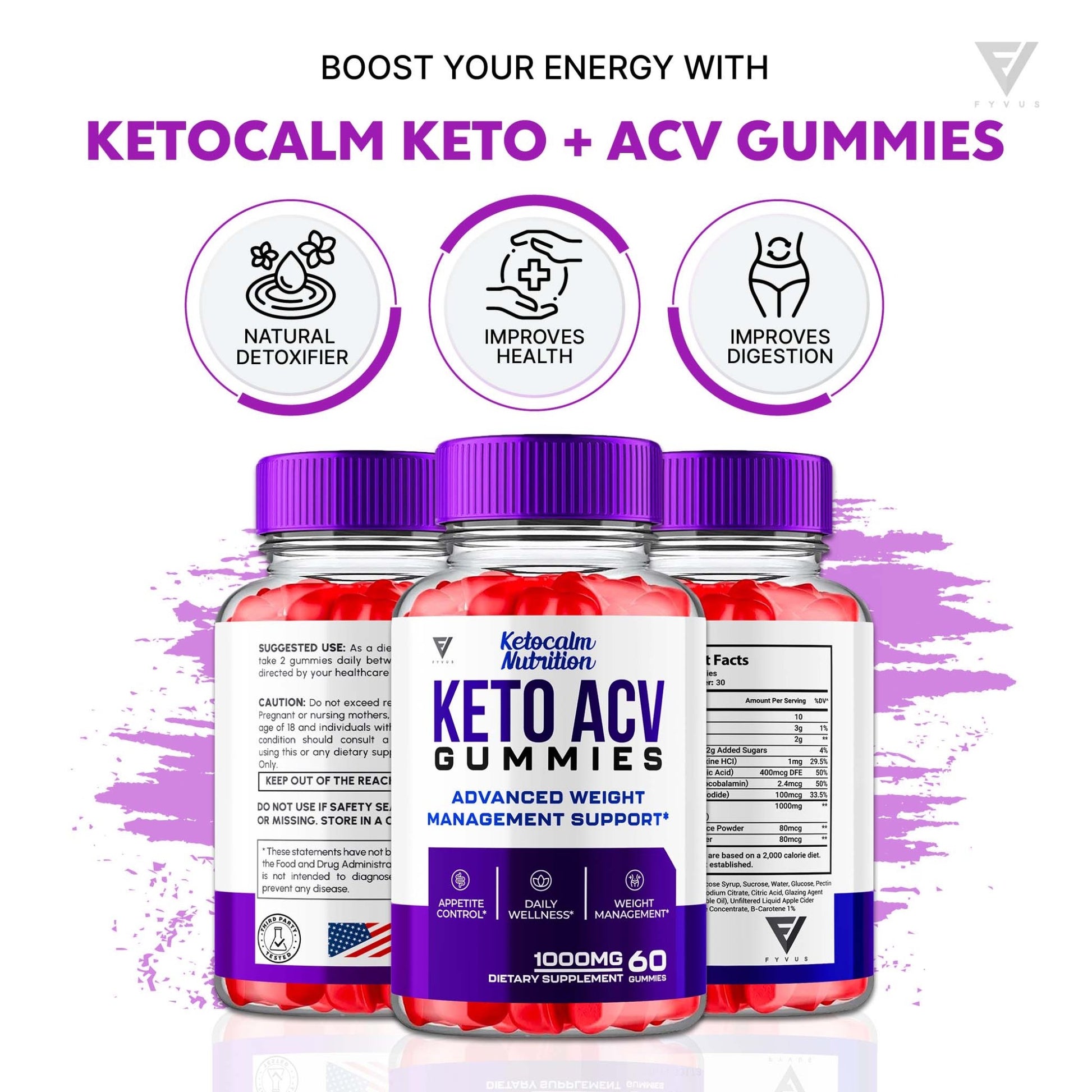Ketocalm - Keto ACV Gummies - Vitamin Place