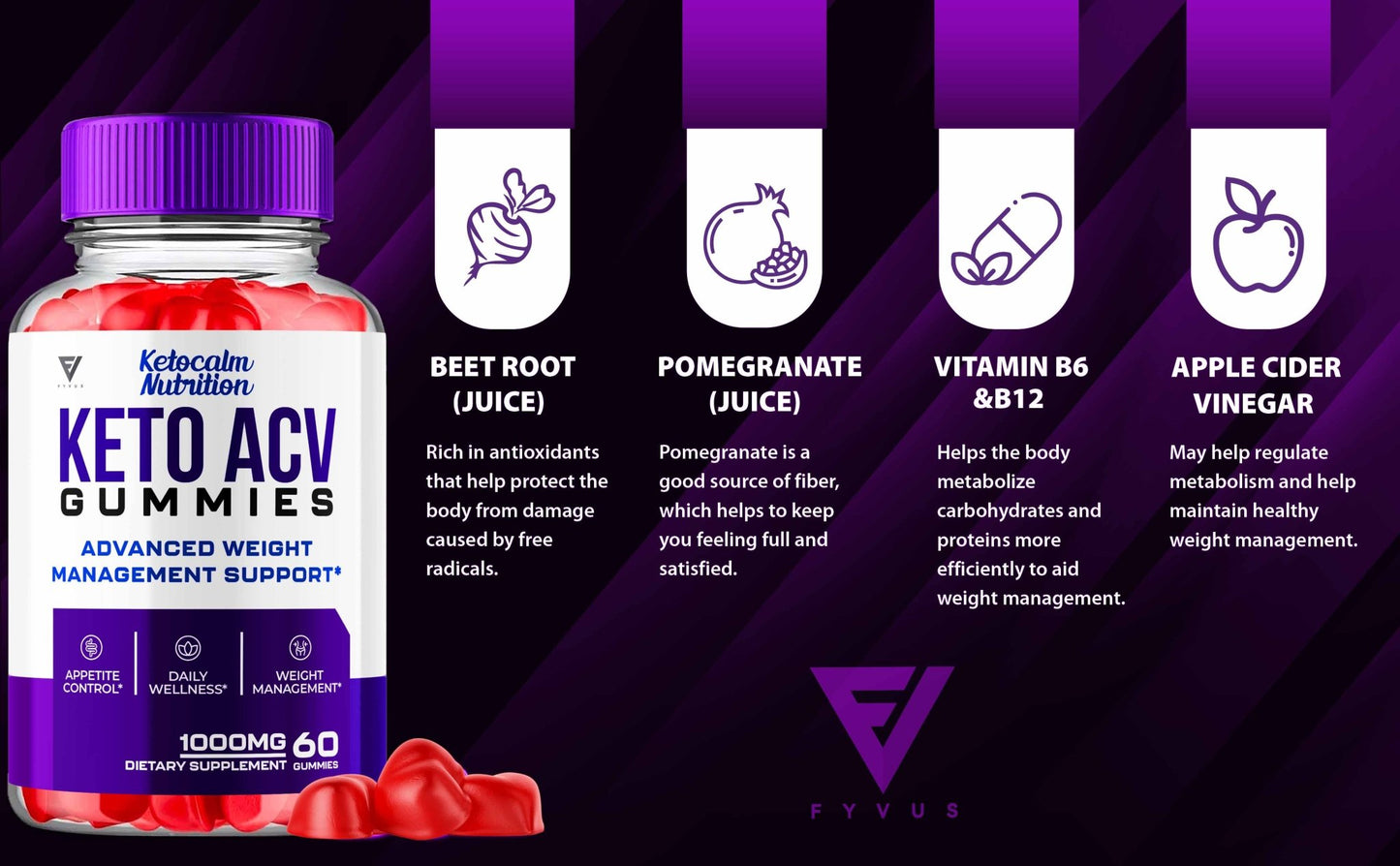 Ketocalm - Keto ACV Gummies - Vitamin Place
