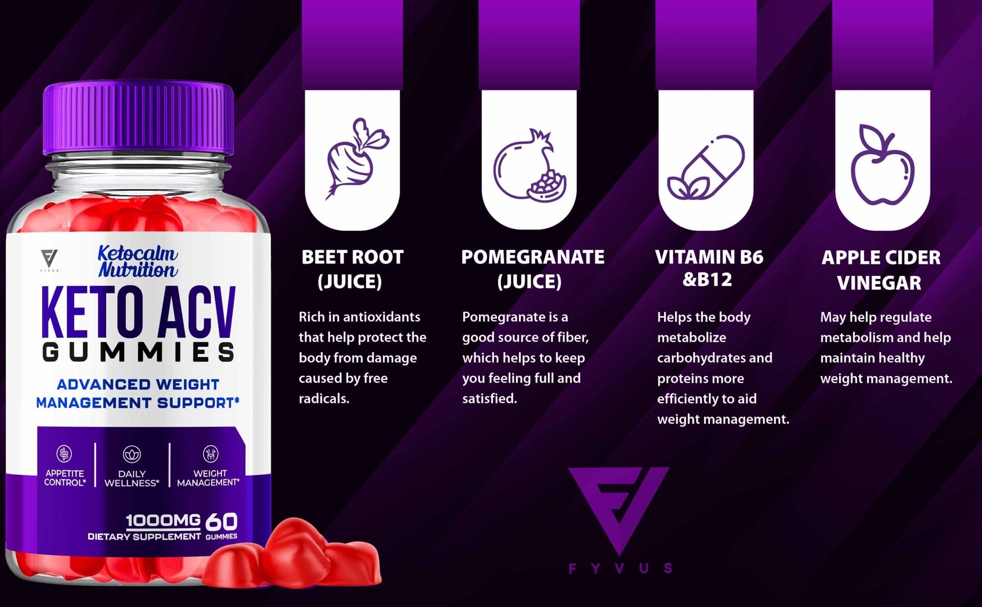 Ketocalm - Keto ACV Gummies - Vitamin Place