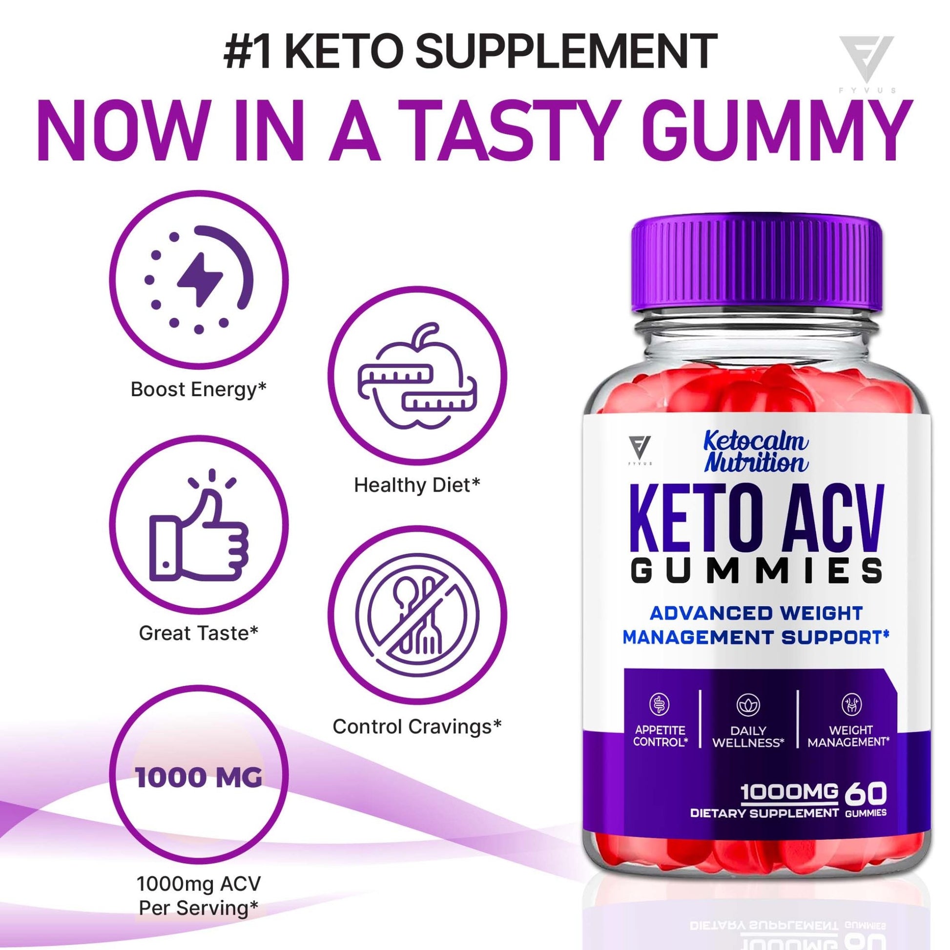 Ketocalm - Keto ACV Gummies - Vitamin Place