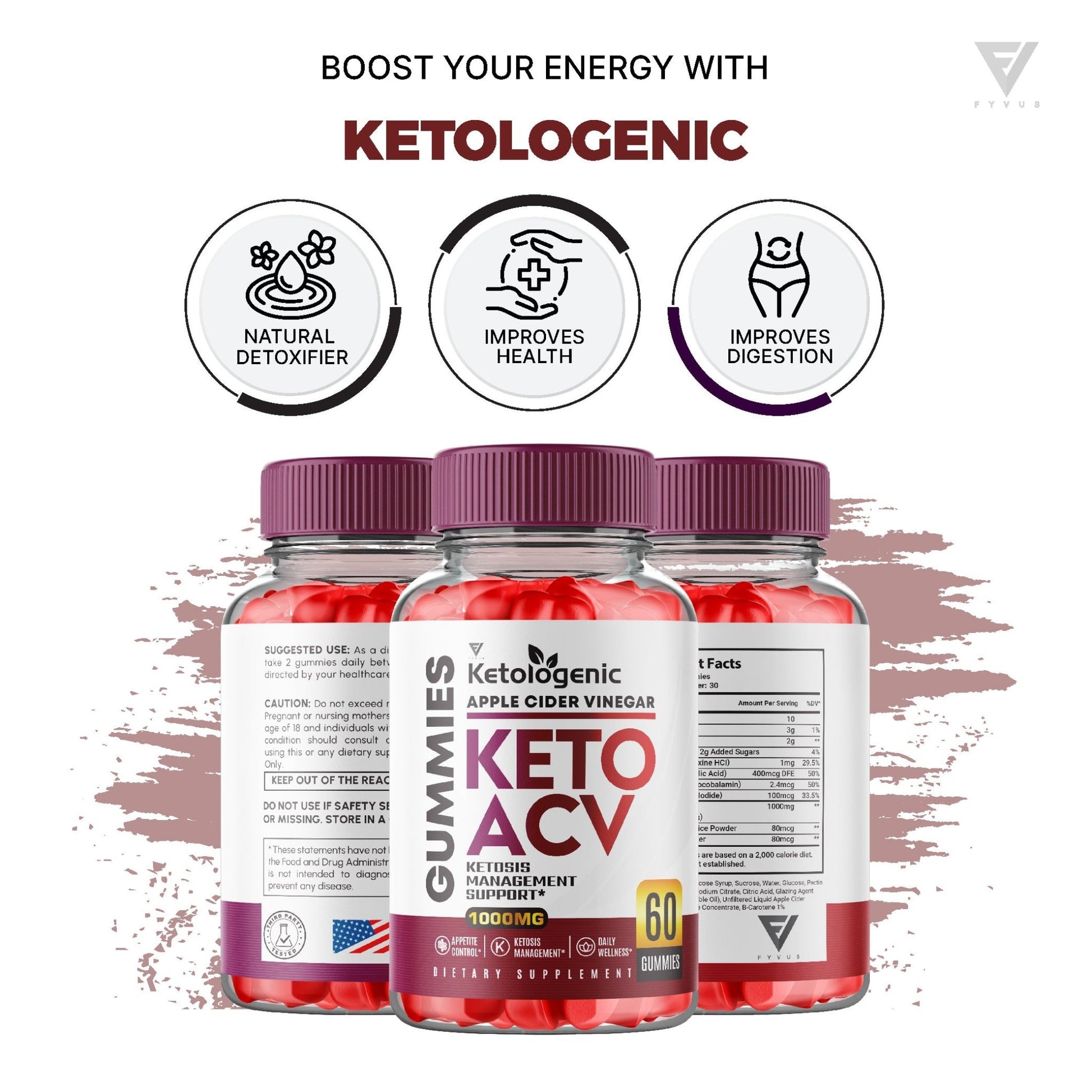 Ketologenic - Keto ACV Gummies - Vitamin Place - Apple Cider Vinegar Gummies