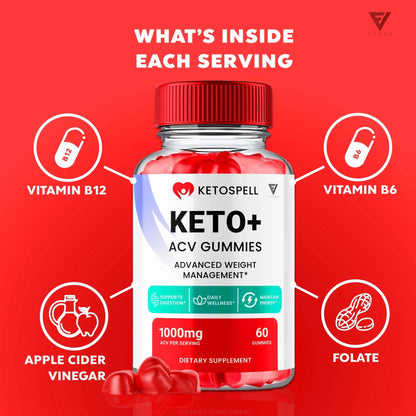 Ketospell - Keto ACV Gummies - Vitamin Place - Apple Cider Vinegar Gummies
