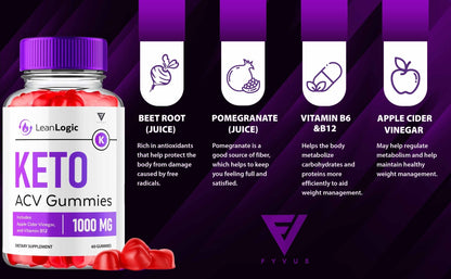 LeanLogic - Keto ACV Gummies - Vitamin Place - Apple Cider Vinegar Gummies