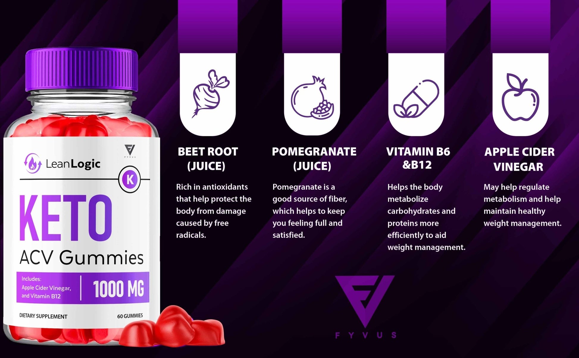 LeanLogic - Keto ACV Gummies - Vitamin Place