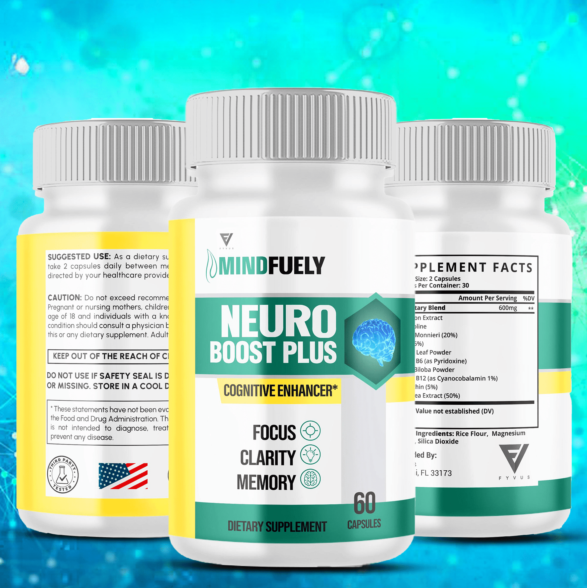 Mindfuely Nuero Boost Plus Nootropic Capsules - Vitamin Place - Nootropic