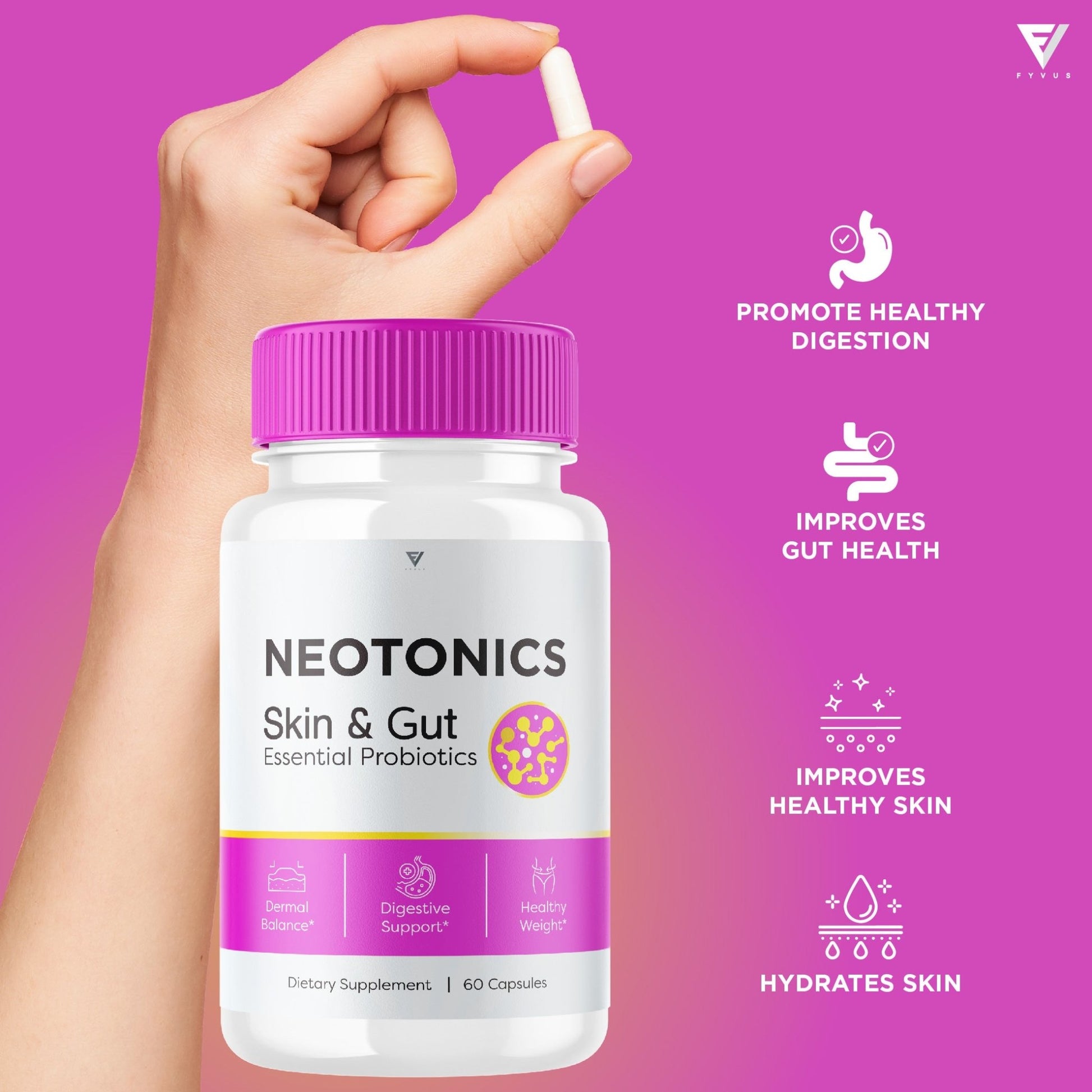 Neotonics Skin & Gut Probiotics - Vitamin Place - Probiotic Capsules